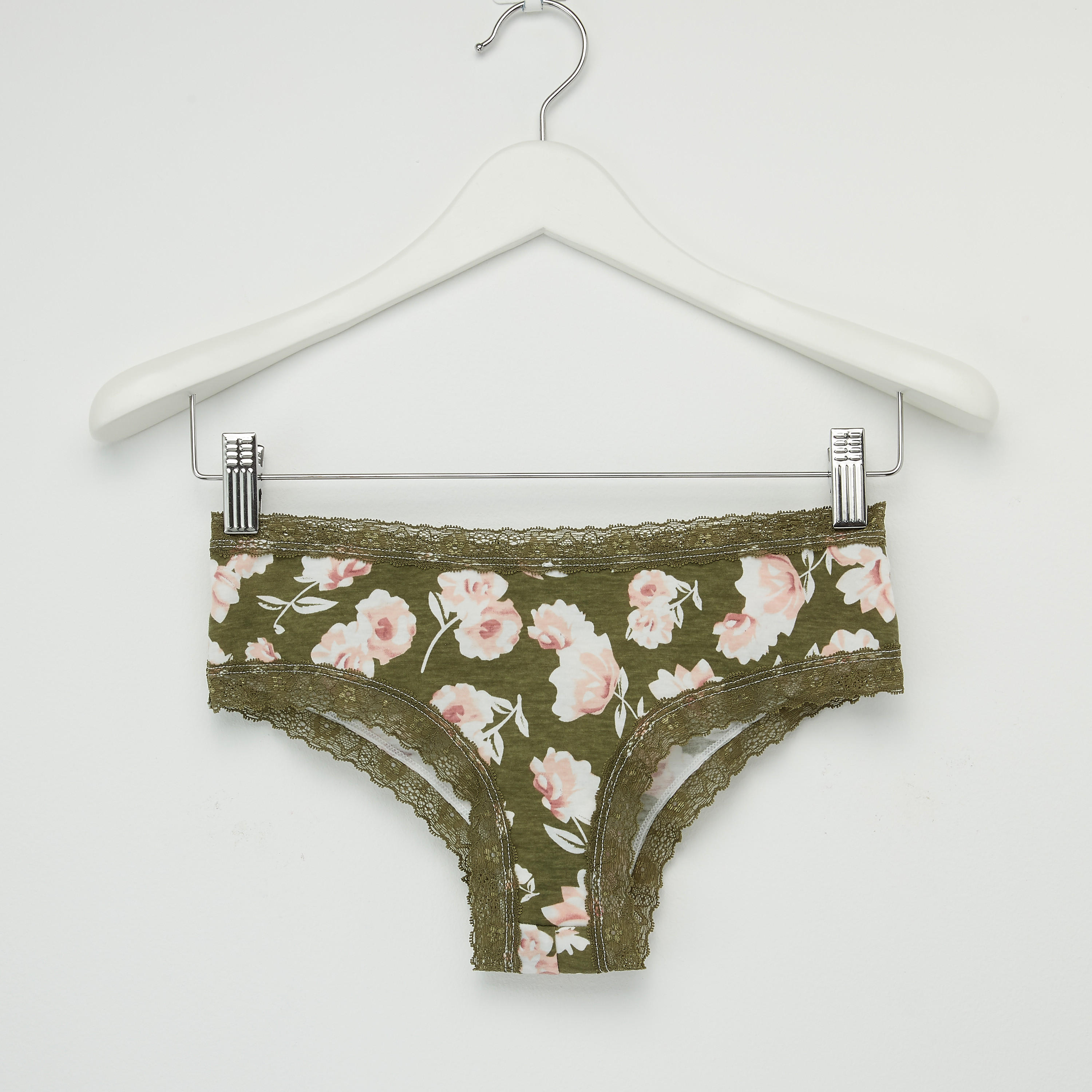 سراويل بيكيني بتفاصيل دانتيل وطبعات زهرية-women-clothing-lingerie-panties-image-1