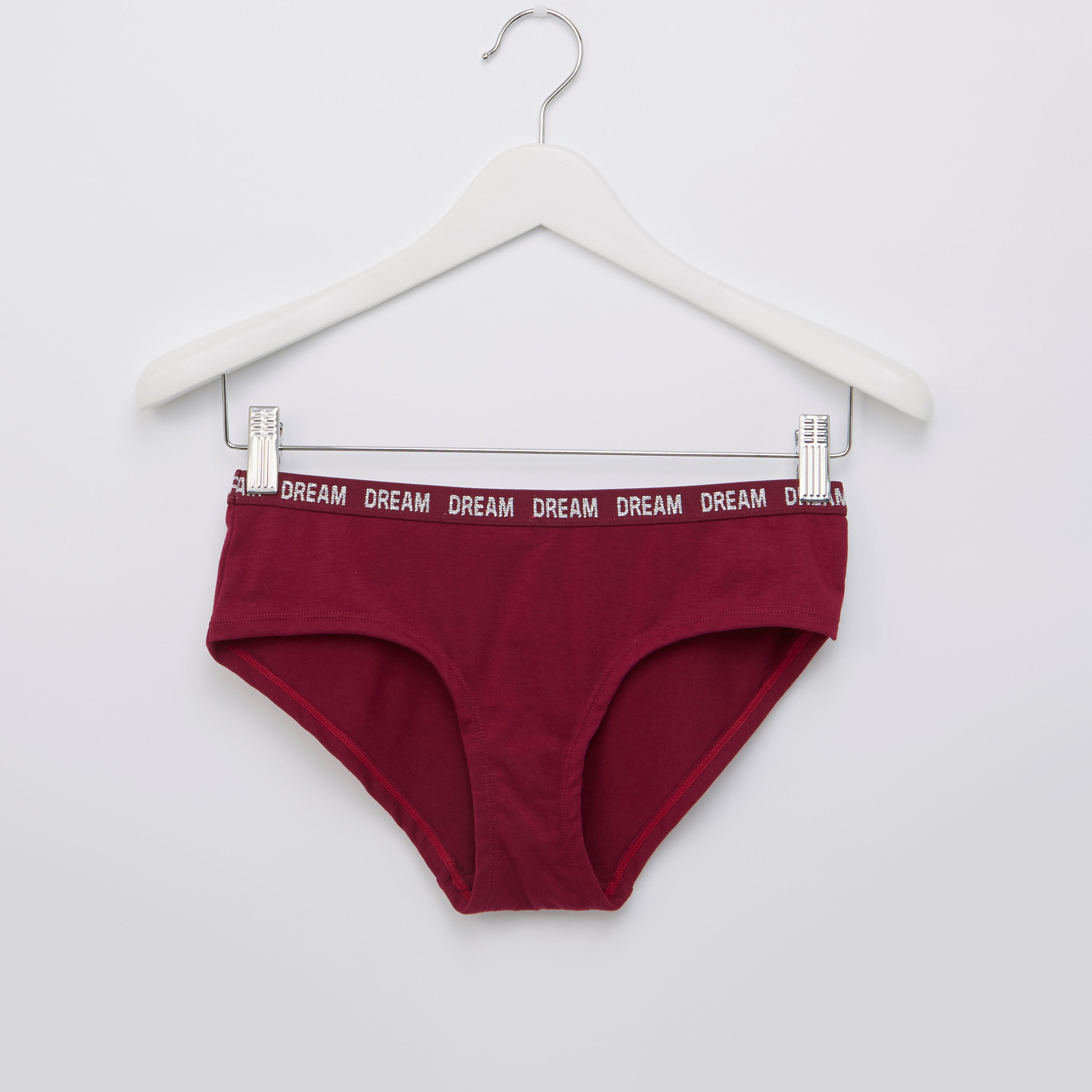Plain Hipster Briefs with Printed Elasticised Waistband-women-clothing-lingerie-panties-image-1