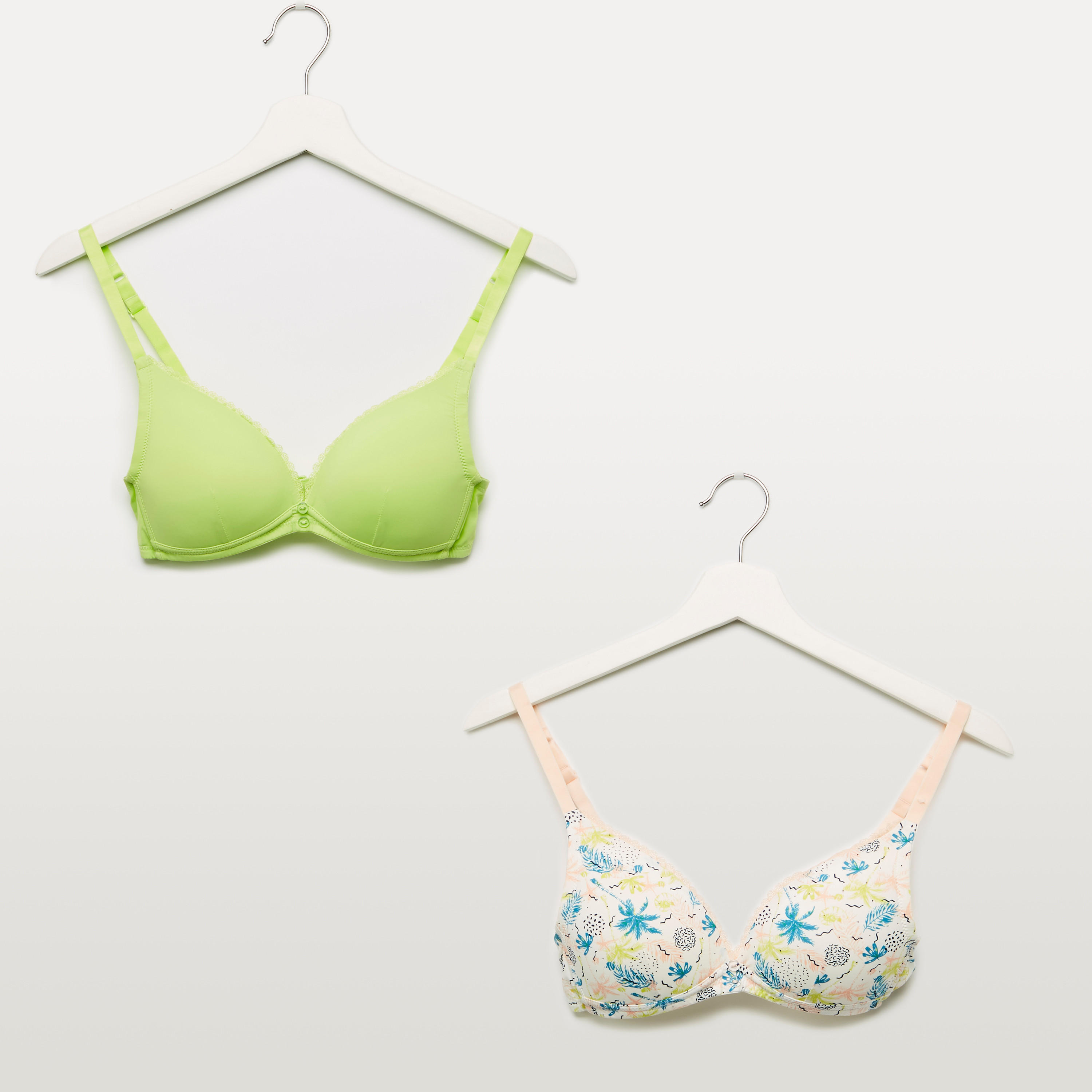 صدرية مبطّنة بمشبك إغلاق ناعم - طقم من قطعتين-women-clothing-lingerie-bras-image-1