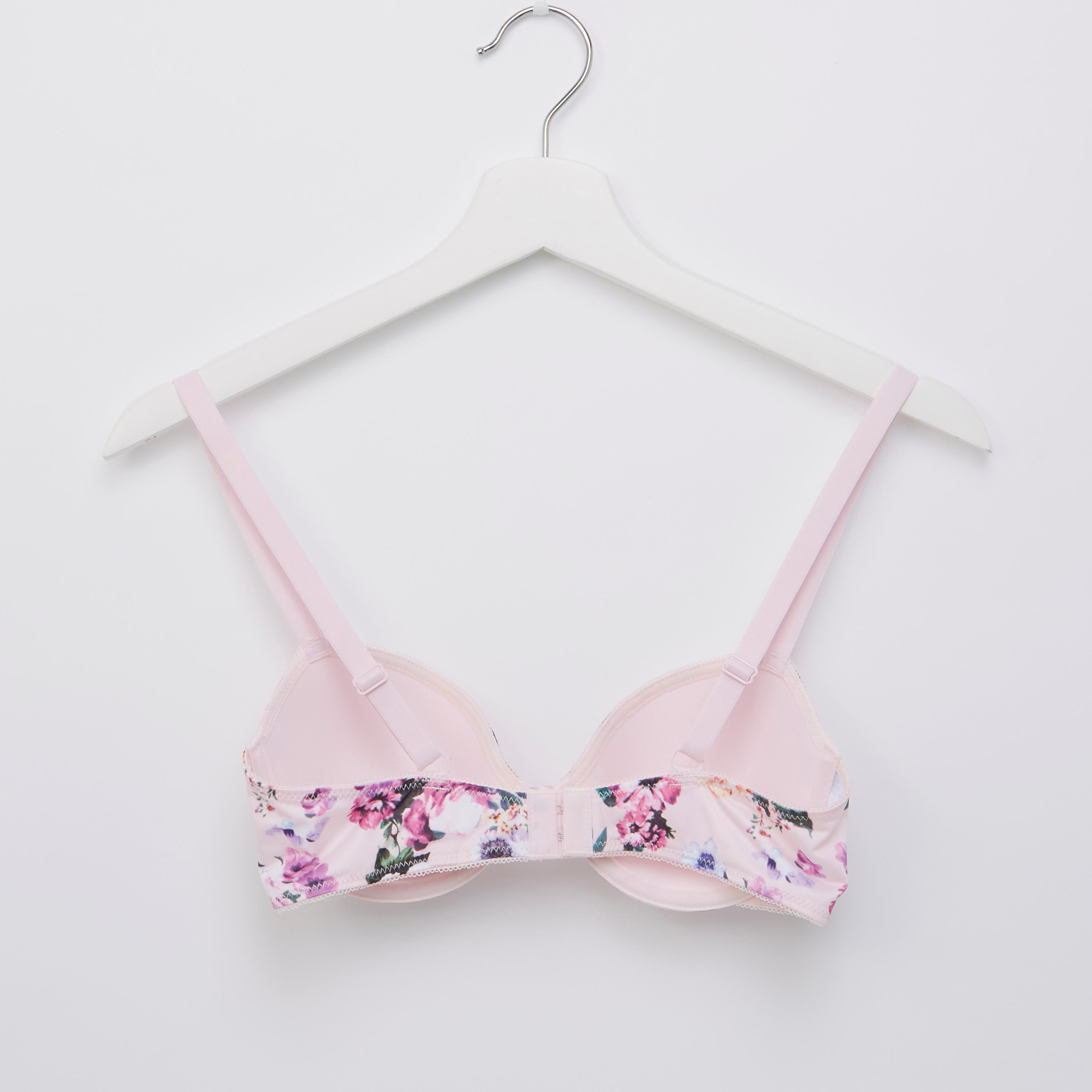 صدرية تيشيرت مبطنة بطبعات زهرية وشريط إغلاق-women-clothing-lingerie-bras-image-2