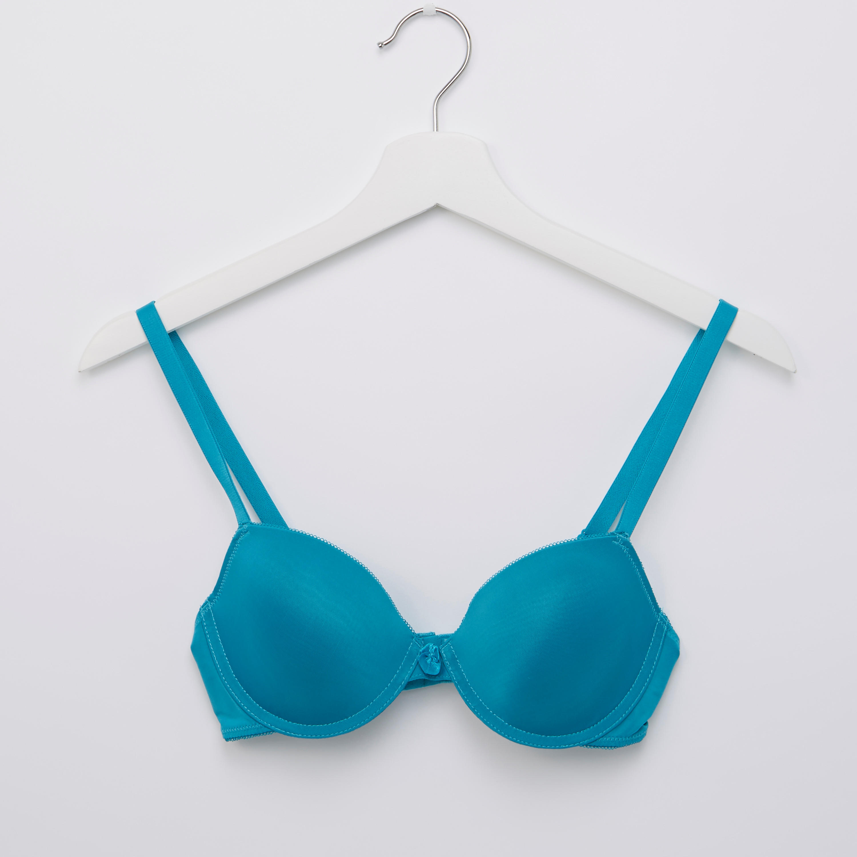 صدرية تيشيرت مبطنة سادة بخطّافة إغلاق-women-clothing-lingerie-bras-image-2