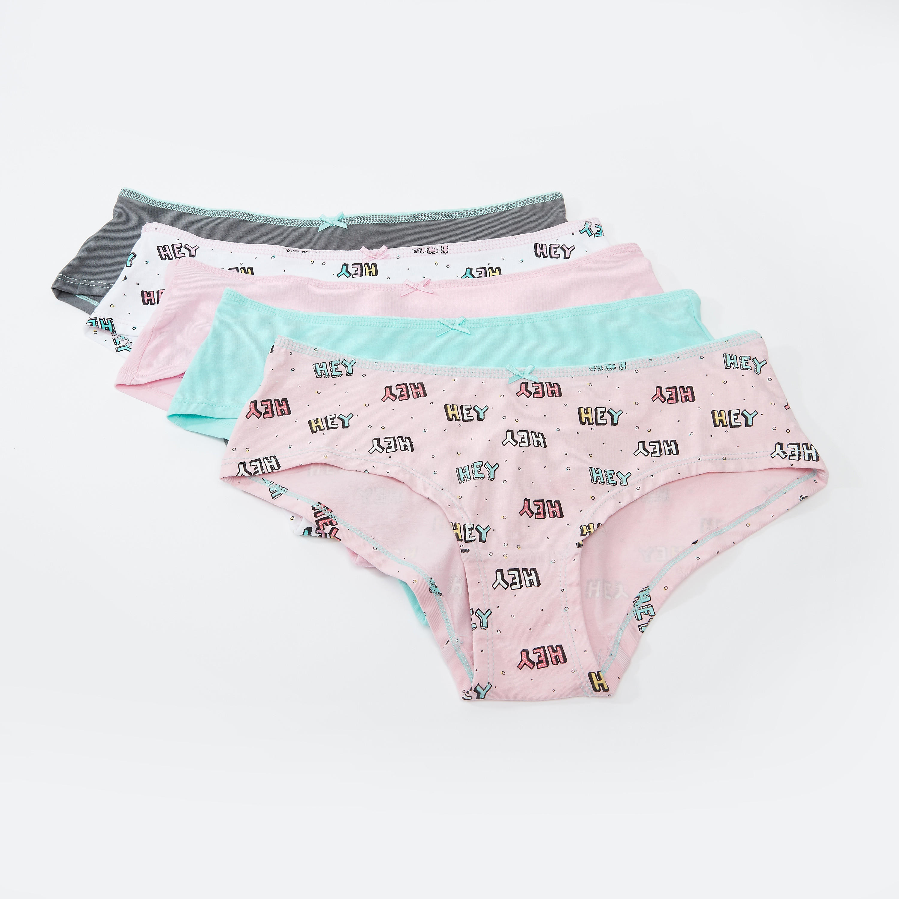 سراويل داخلية متنوعة بخصر مطّاطي - طقم من 5 قطع-women-clothing-lingerie-panties-image-1