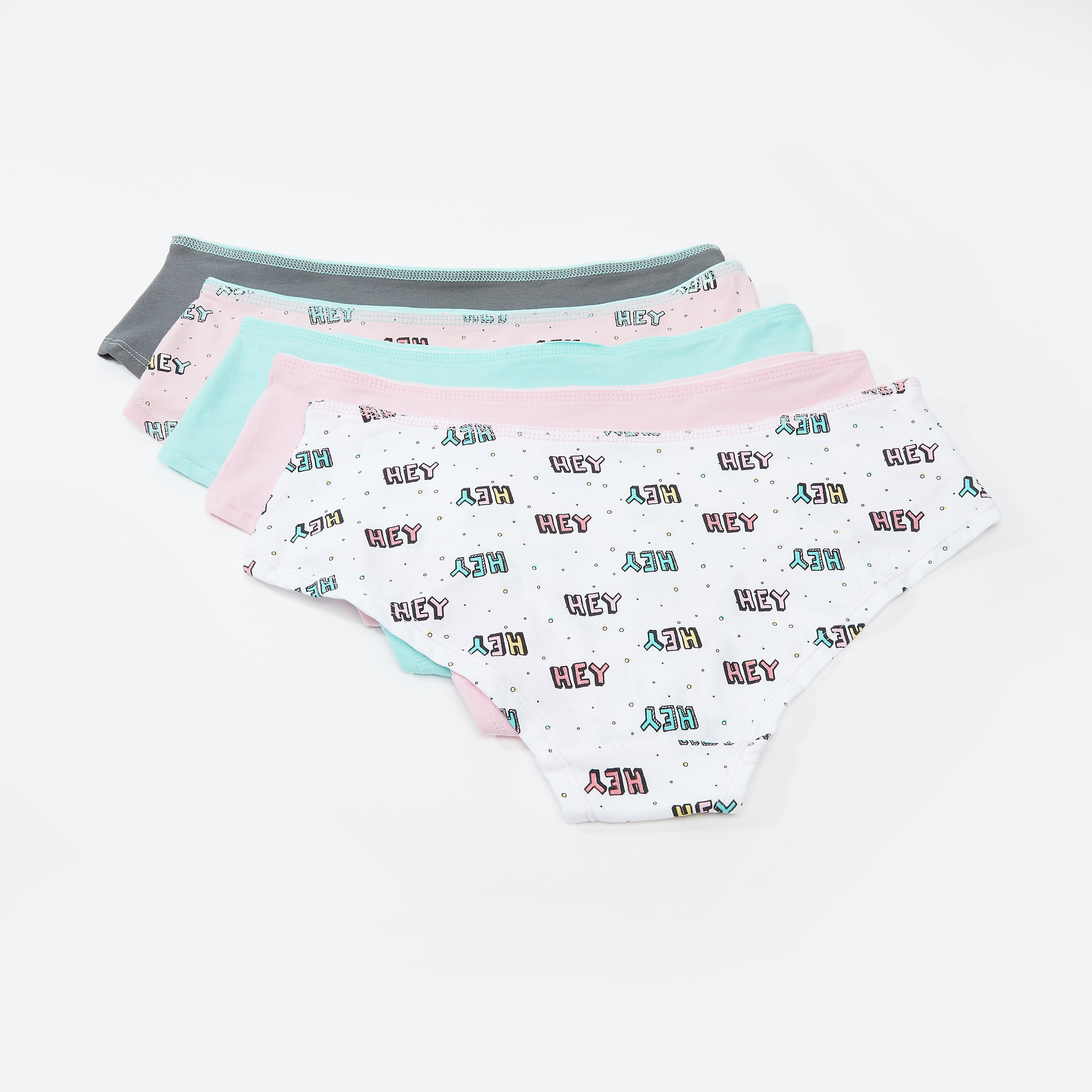 سراويل داخلية متنوعة بخصر مطّاطي - طقم من 5 قطع-women-clothing-lingerie-panties-image-2