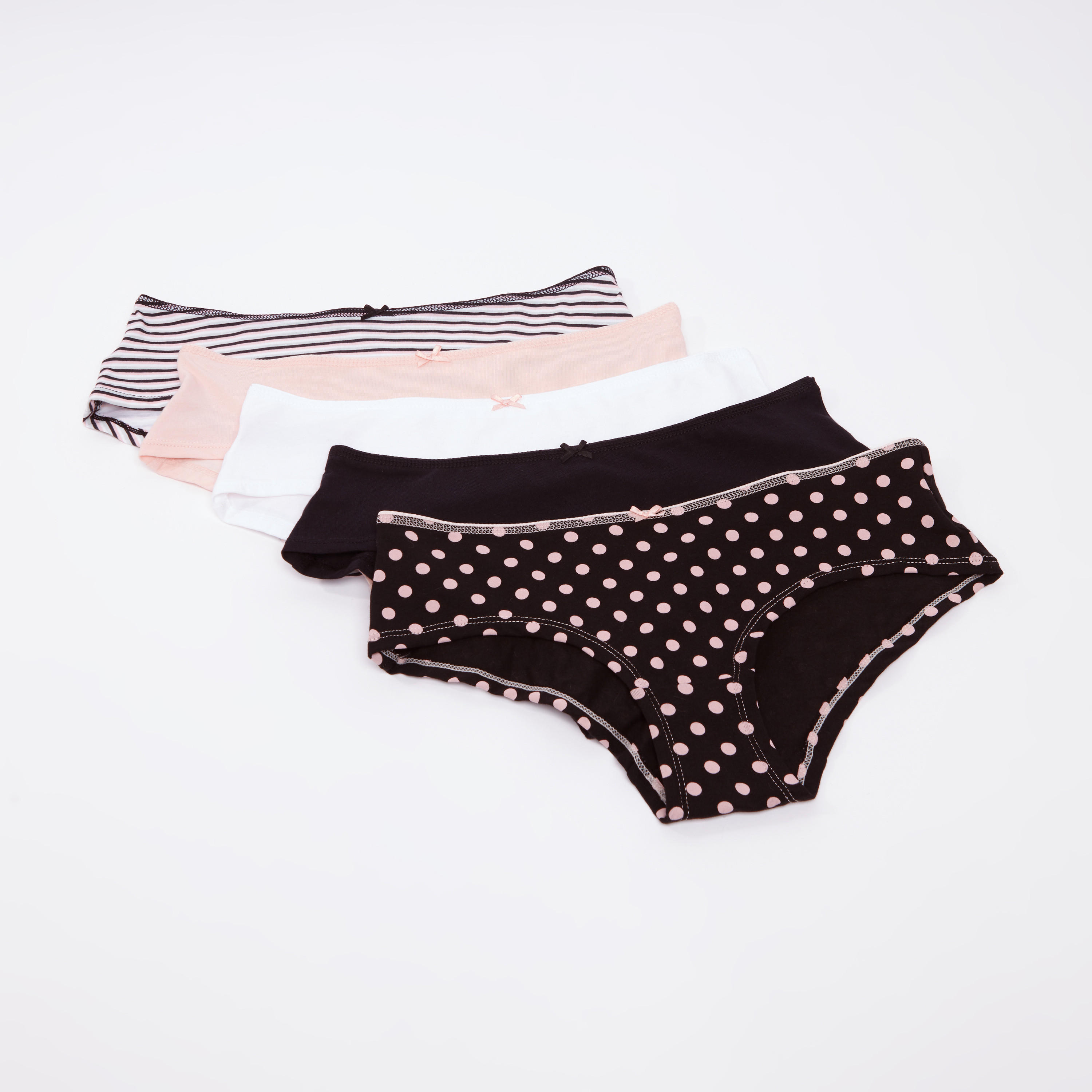 سراويل داخلية متنوعة بخصر مطّاطي - طقم من 5 قطع-women-clothing-lingerie-panties-image-1
