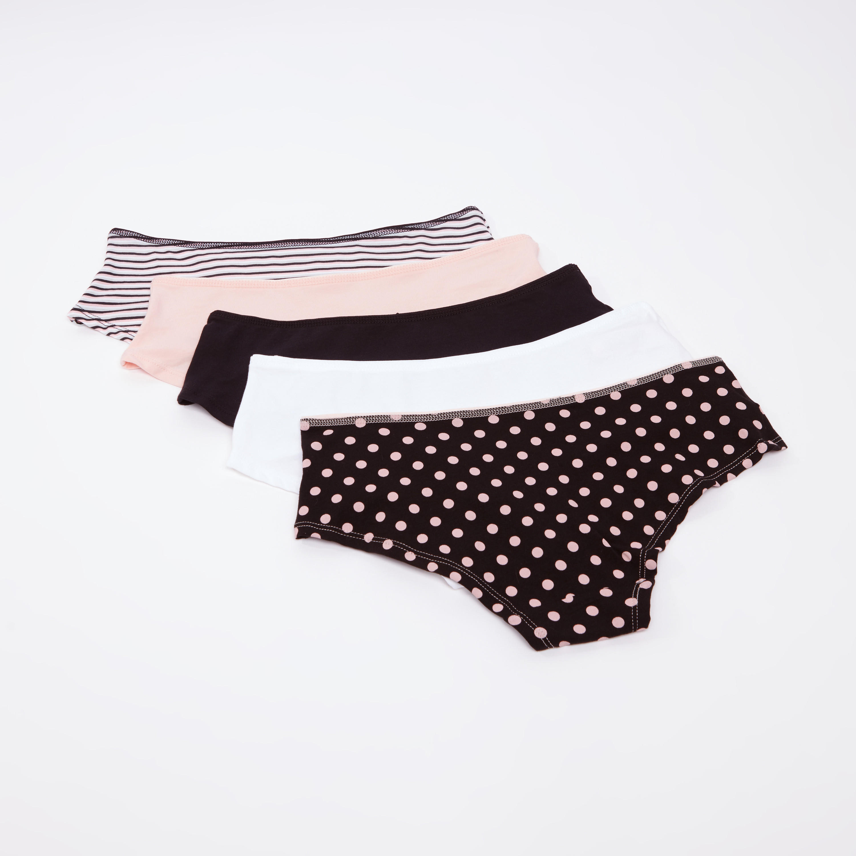 سراويل داخلية متنوعة بخصر مطّاطي - طقم من 5 قطع-women-clothing-lingerie-panties-image-2