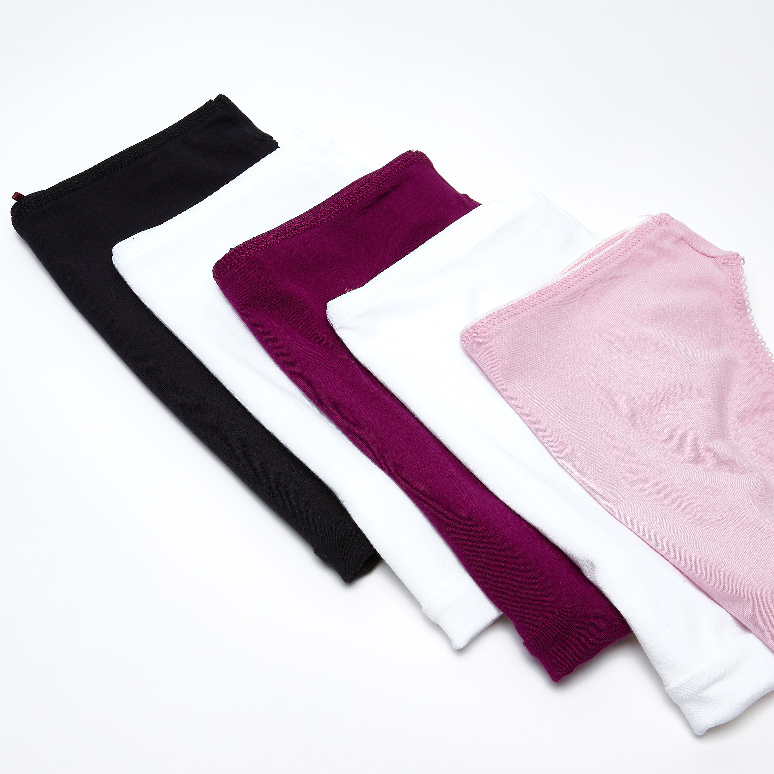 سراويل داخلية مستدامة سادة مرتفعة بتفاصيل دانتيل - طقم من 5 قطع-women-clothing-lingerie-panties-image-3