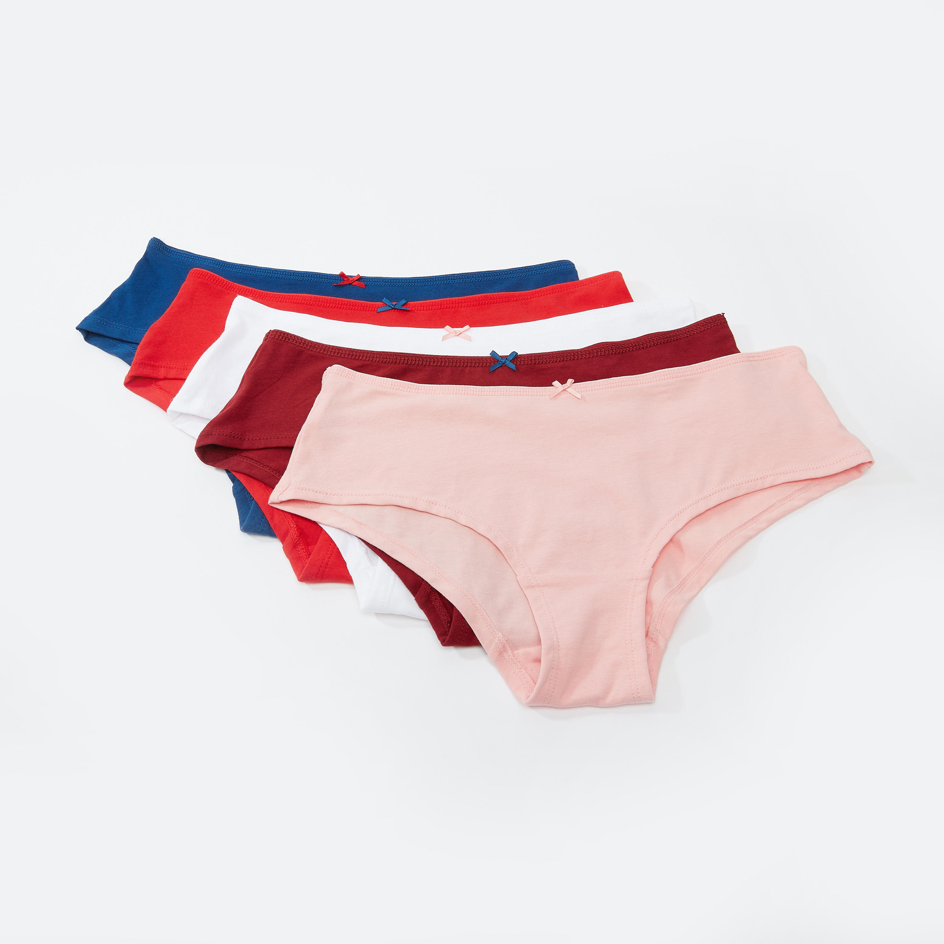 سراويل داخلية سادة بخصر مطاطي - طقم من 5 قطع-women-clothing-lingerie-panties-image-1