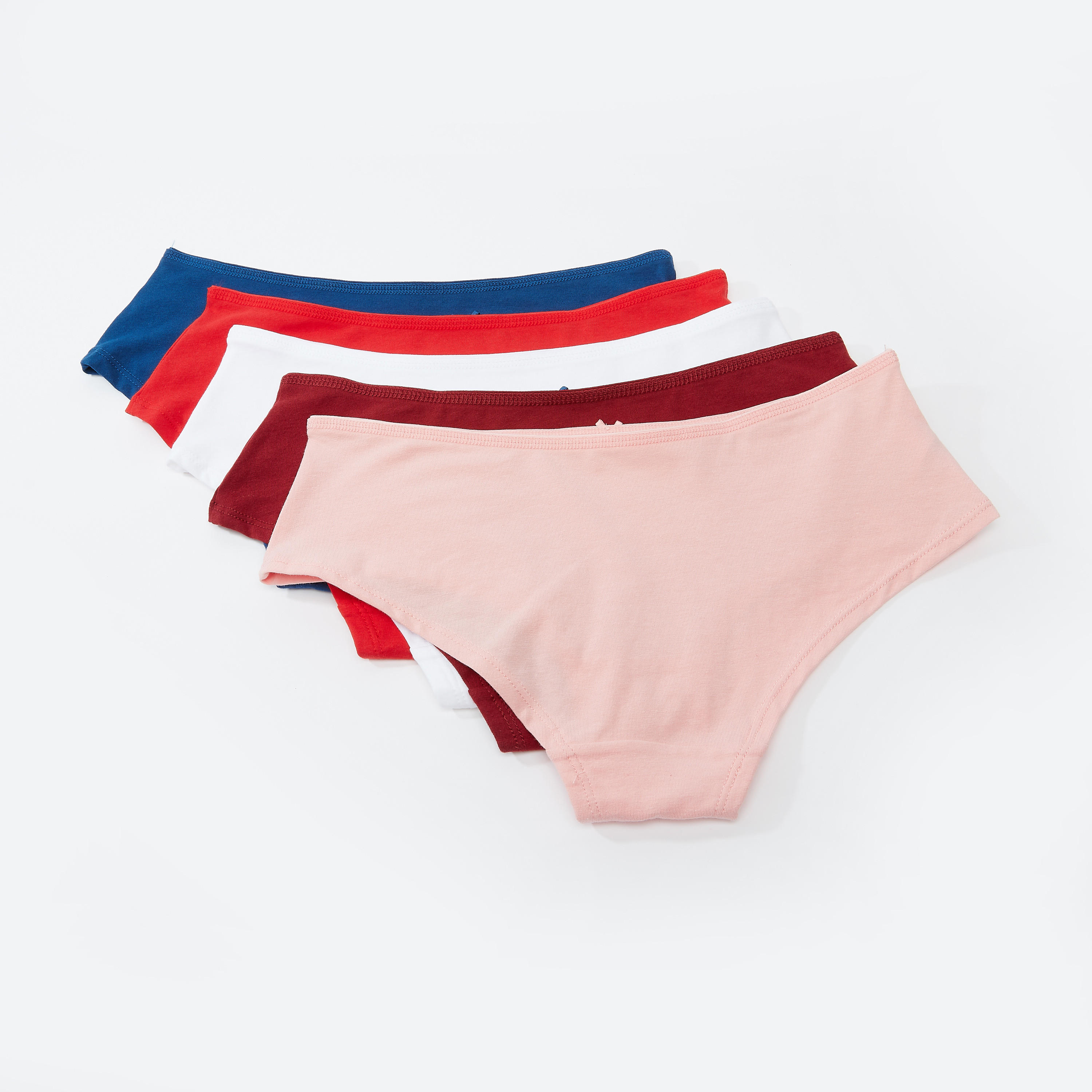 سراويل داخلية سادة بخصر مطاطي - طقم من 5 قطع-women-clothing-lingerie-panties-image-2