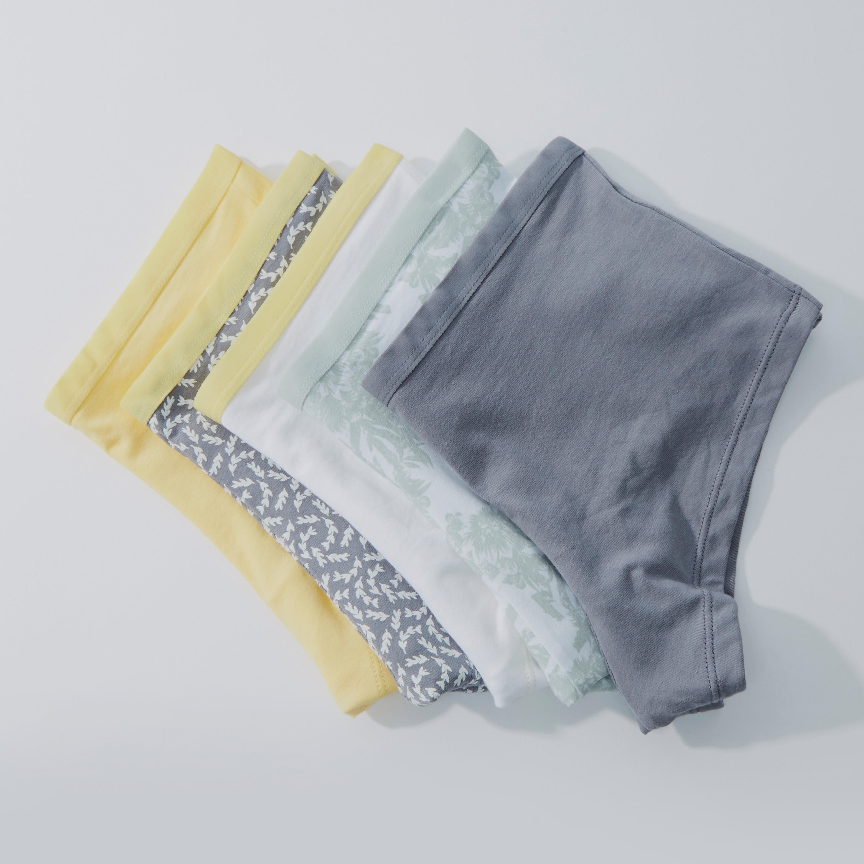 سراويل داخلية بوي شورت متنوعة بخصر مطّاطي - طقم من 5 قطع-women-clothing-lingerie-panties-image-3