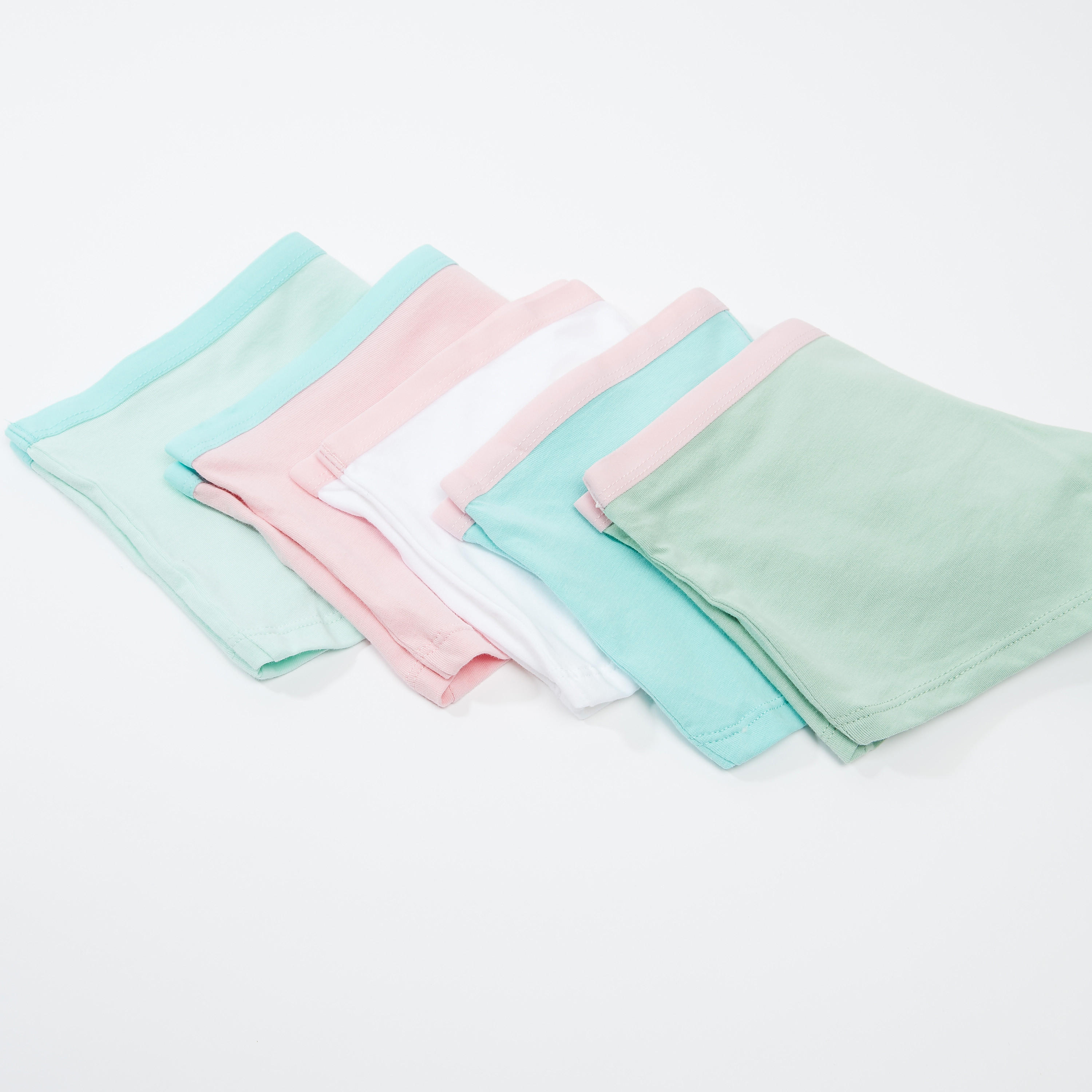 سراويل داخلية بوي شورت سادة بخصر مطّاطي - طقم من 5 قطع-women-clothing-lingerie-panties-image-3