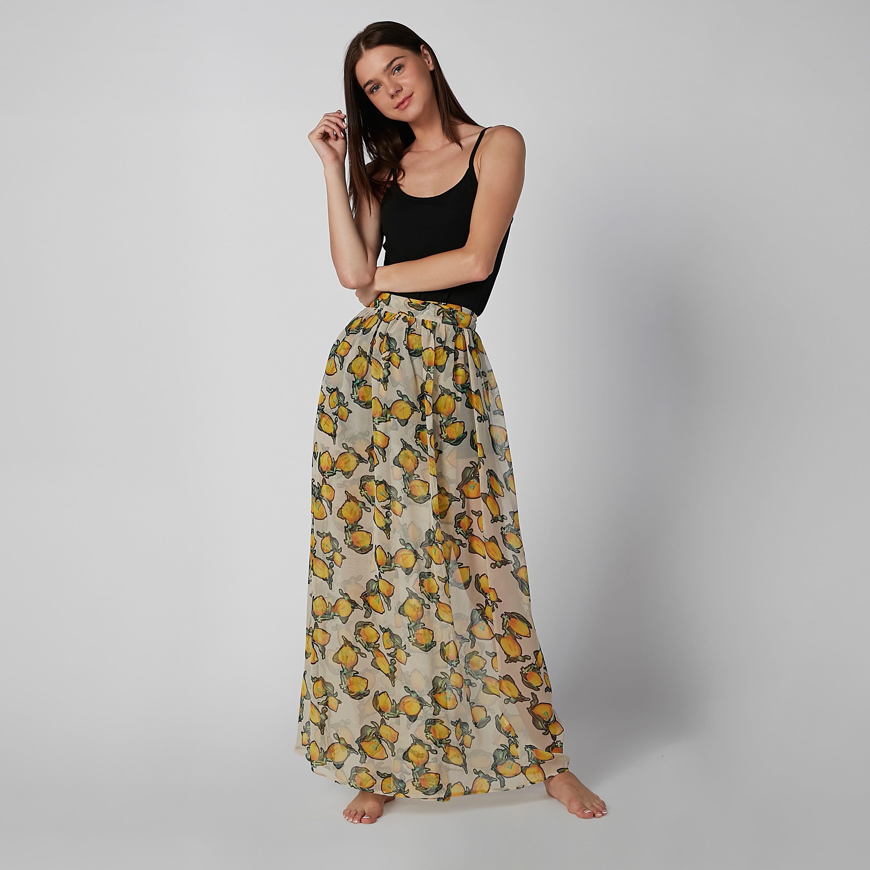 تنورة طويلة بأربطة وطبعات-women-clothing-bottoms-skirts-image-1