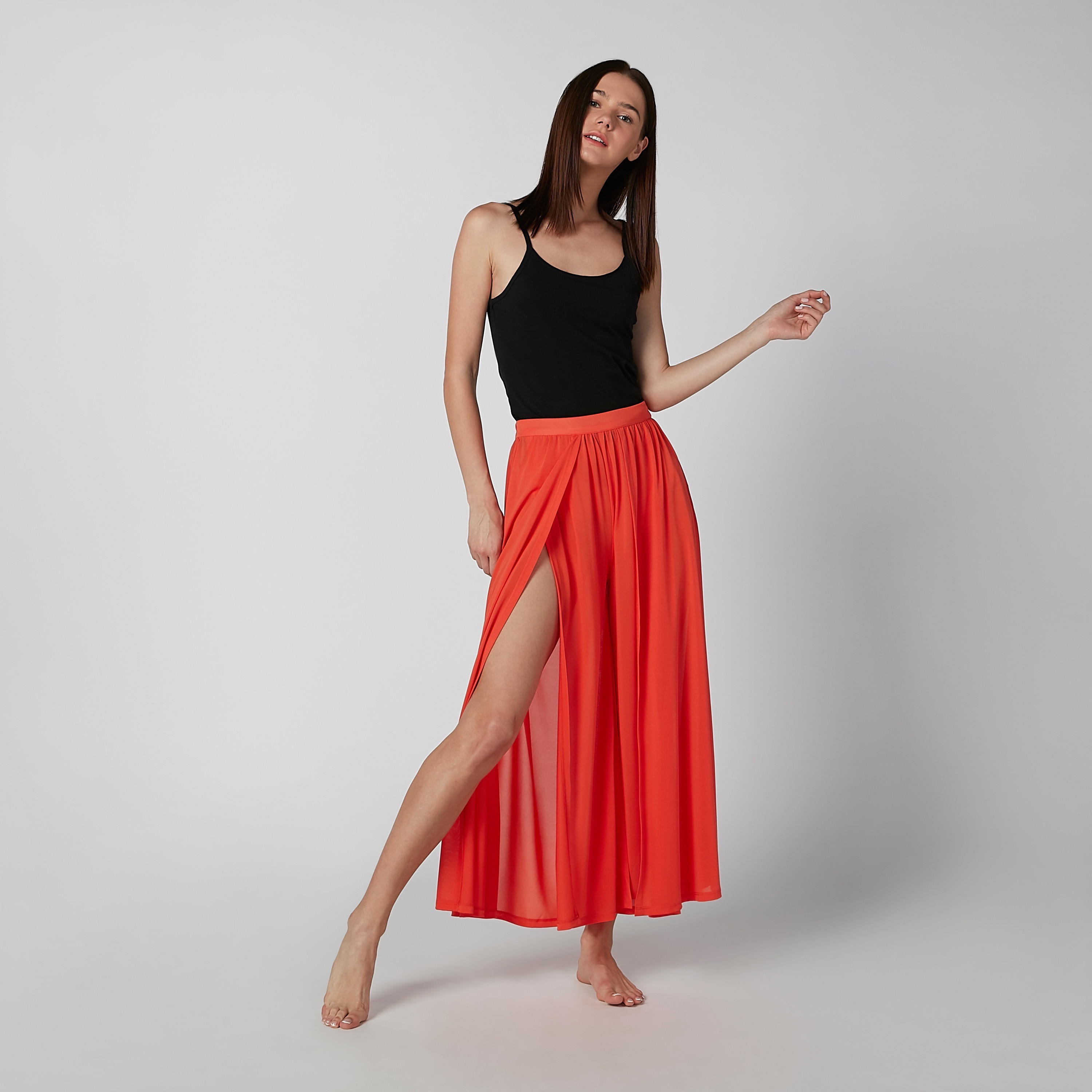 بنطال بيجاما واسع بخصر مطّاطي وفتحة جانبية-women-clothing-nightwear-pyjamas-bottoms-image-1