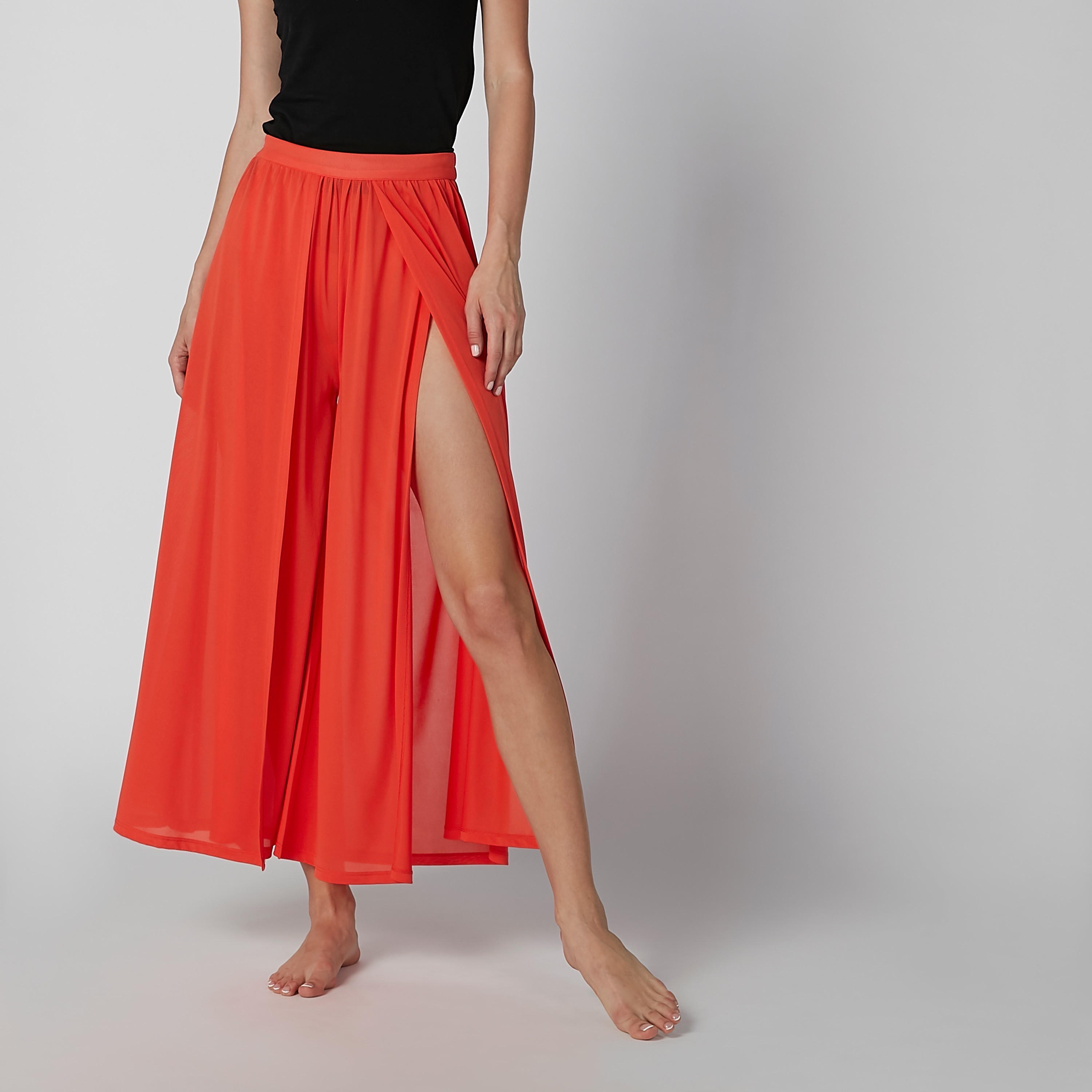 بنطال بيجاما واسع بخصر مطّاطي وفتحة جانبية-women-clothing-nightwear-pyjamas-bottoms-image-2