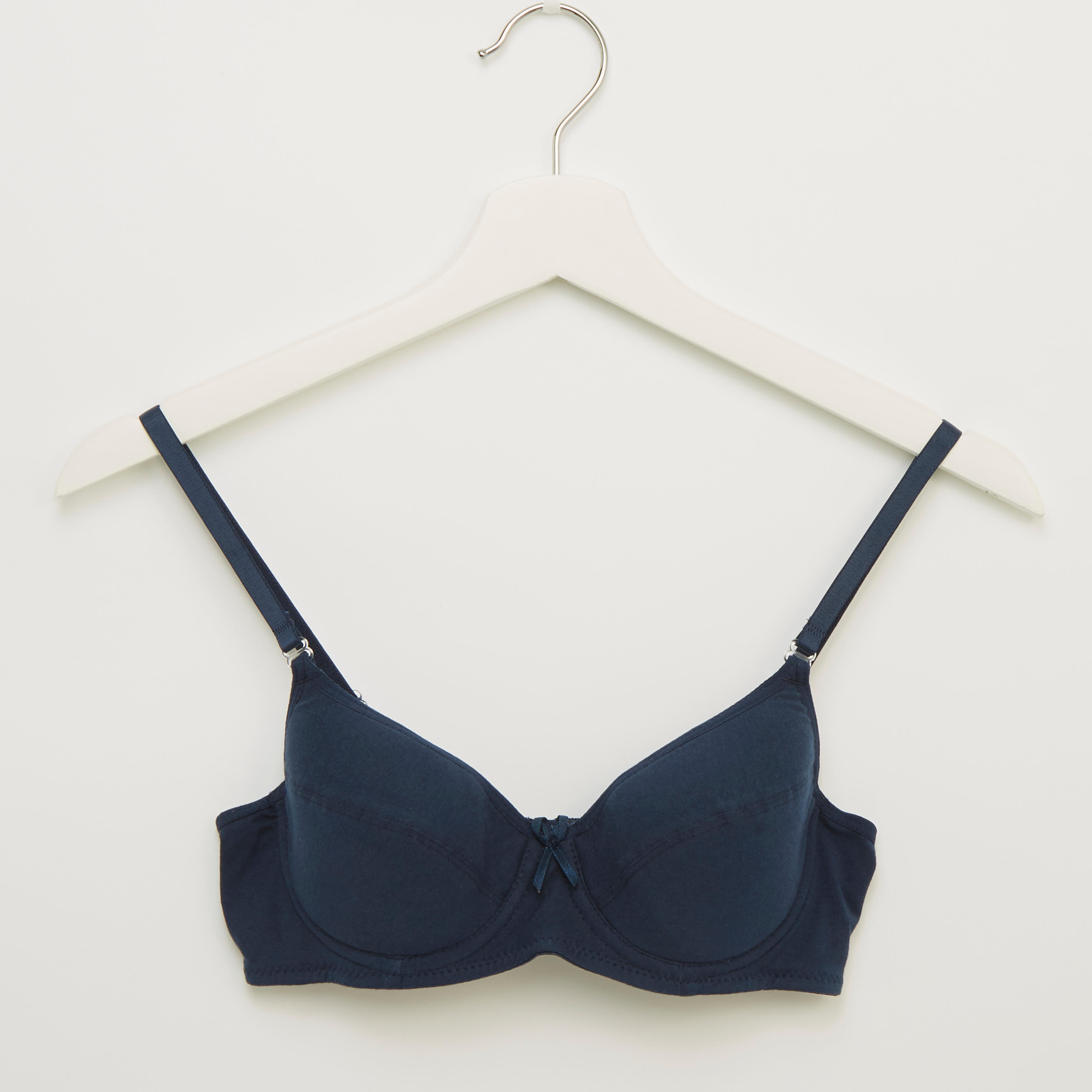 صدريّة تيشيرت سادة مبطّنة بمشبك إغلاق - طقم من قطعتين-women-clothing-lingerie-bras-image-4