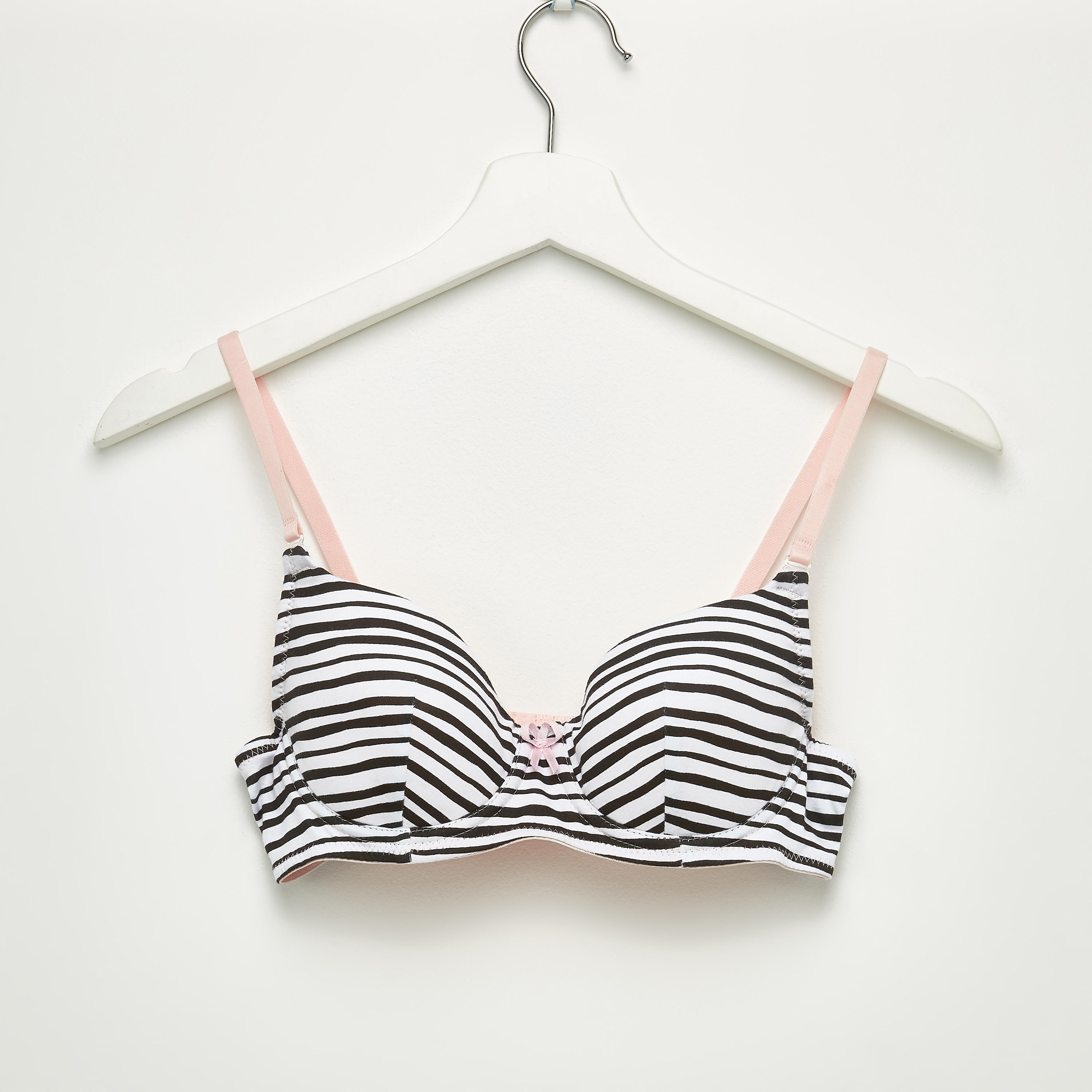 صدريّة بمشبك إغلاق ناعم وفيونكة - طقم من قطعتين-women-clothing-lingerie-bras-image-2