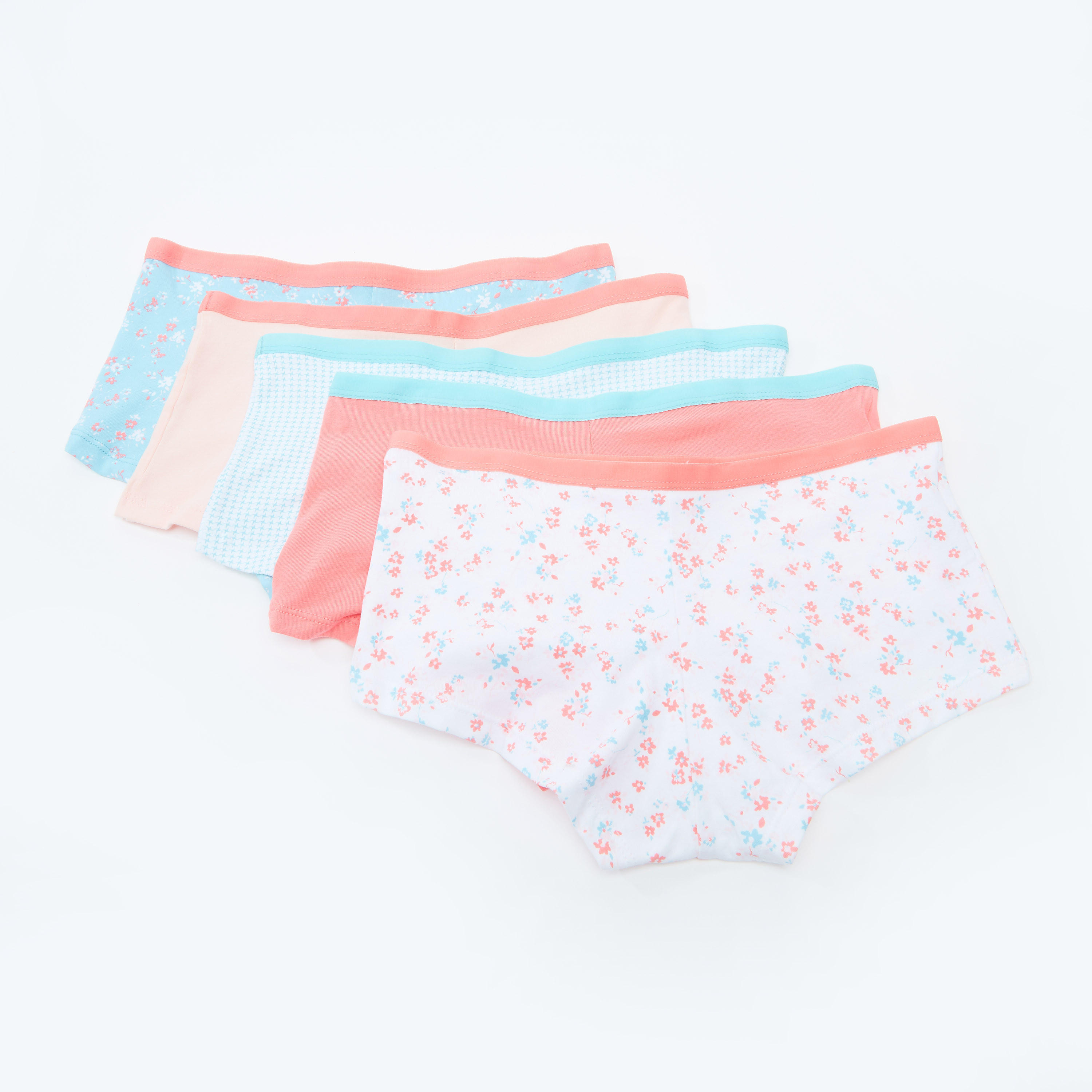 سراويل داخلية بوي شورت متنوعة بخصر مطّاطي عريض - طقم من 5 قطع-women-clothing-lingerie-panties-image-2