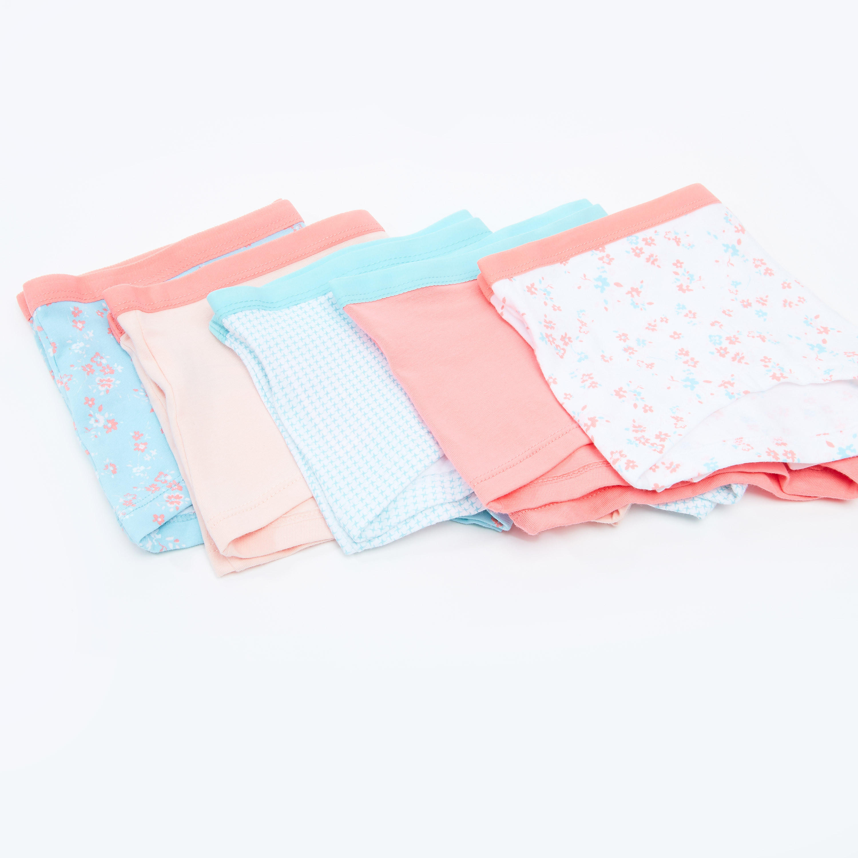 سراويل داخلية بوي شورت متنوعة بخصر مطّاطي عريض - طقم من 5 قطع-women-clothing-lingerie-panties-image-3
