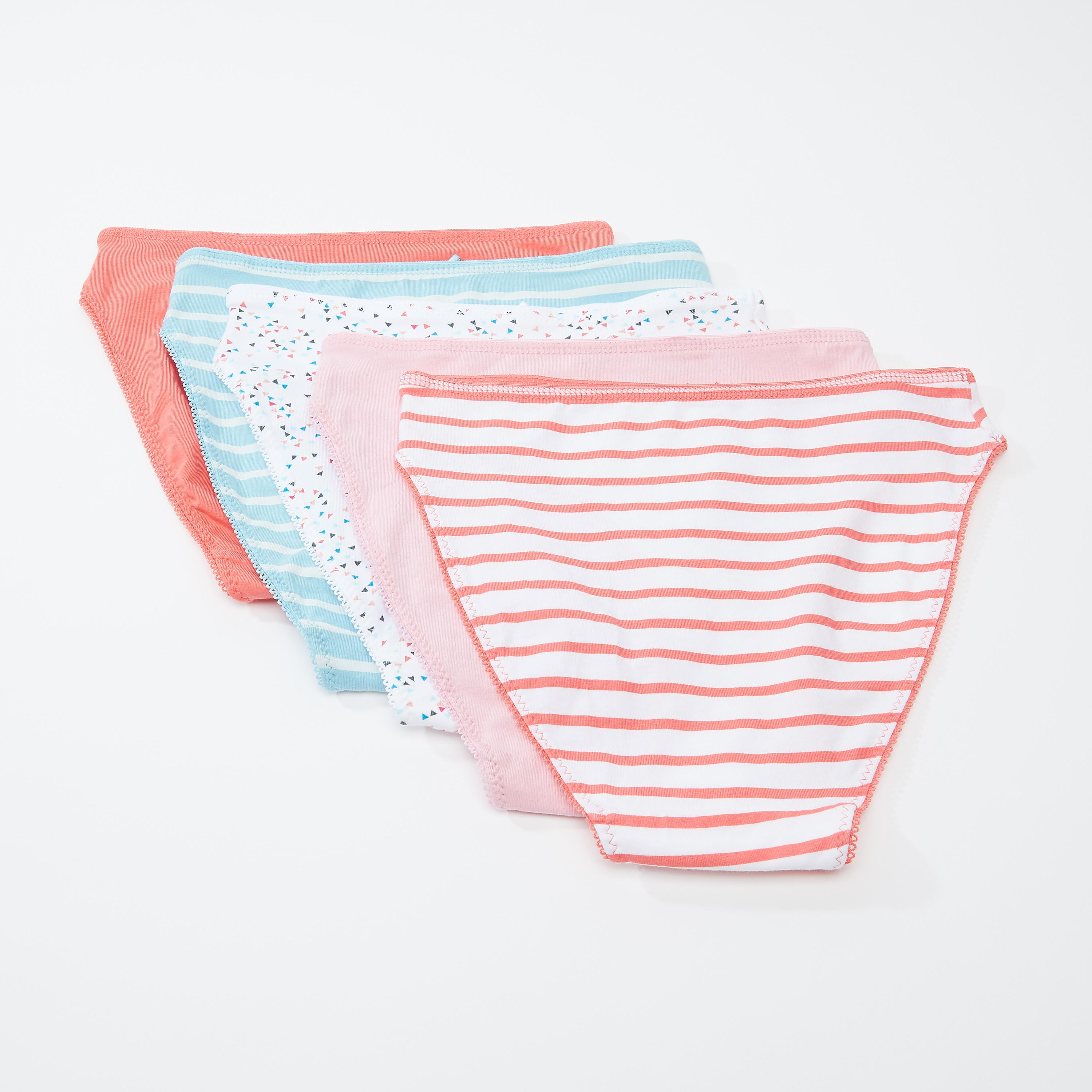 سراويل داخلية متنوعة بحوّاف دانتيل - طقم من 5 قطع-women-clothing-lingerie-panties-image-2