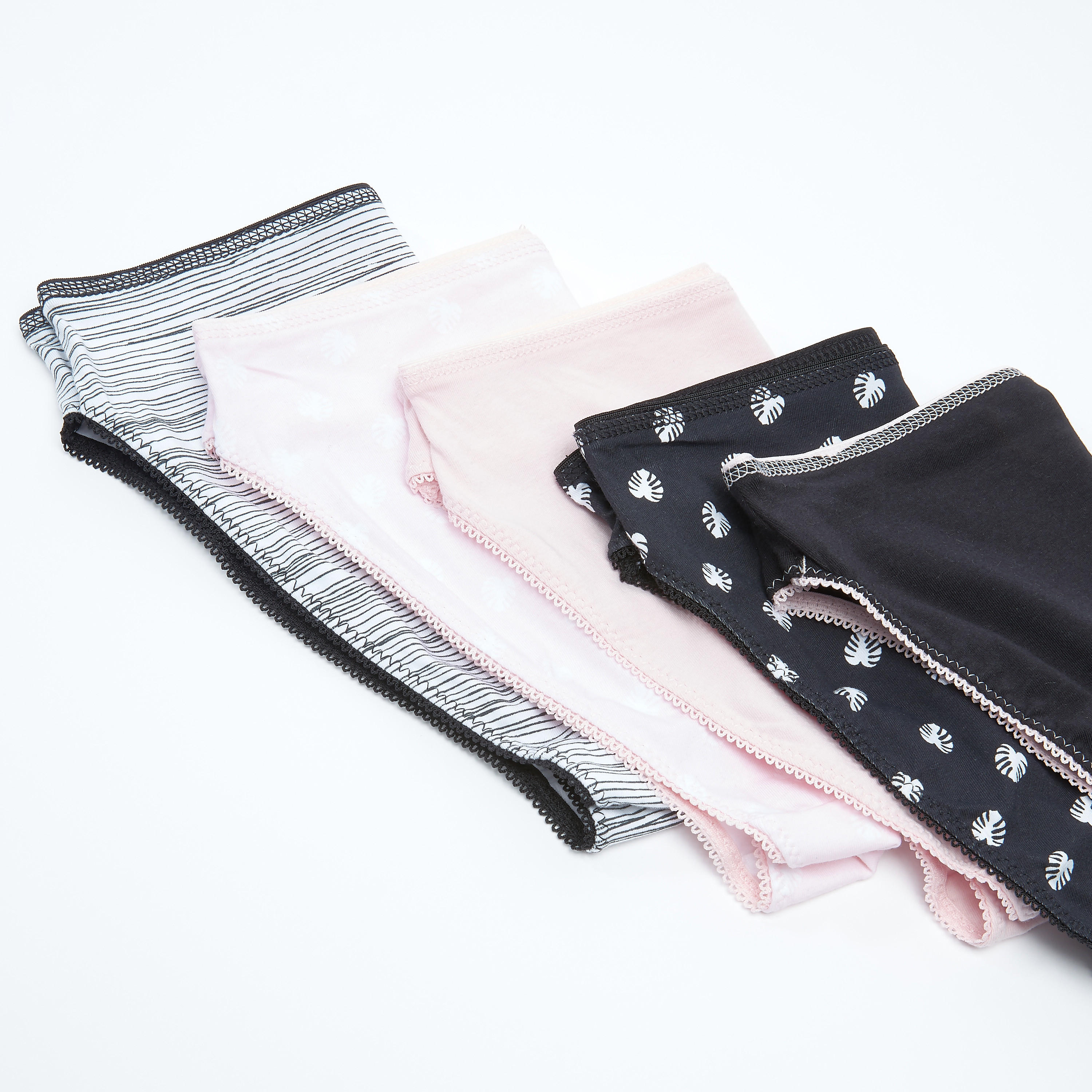 سراويل داخلية متنوعة بخصر مطّاطي - طقم من 5 قطع-women-clothing-lingerie-panties-image-3