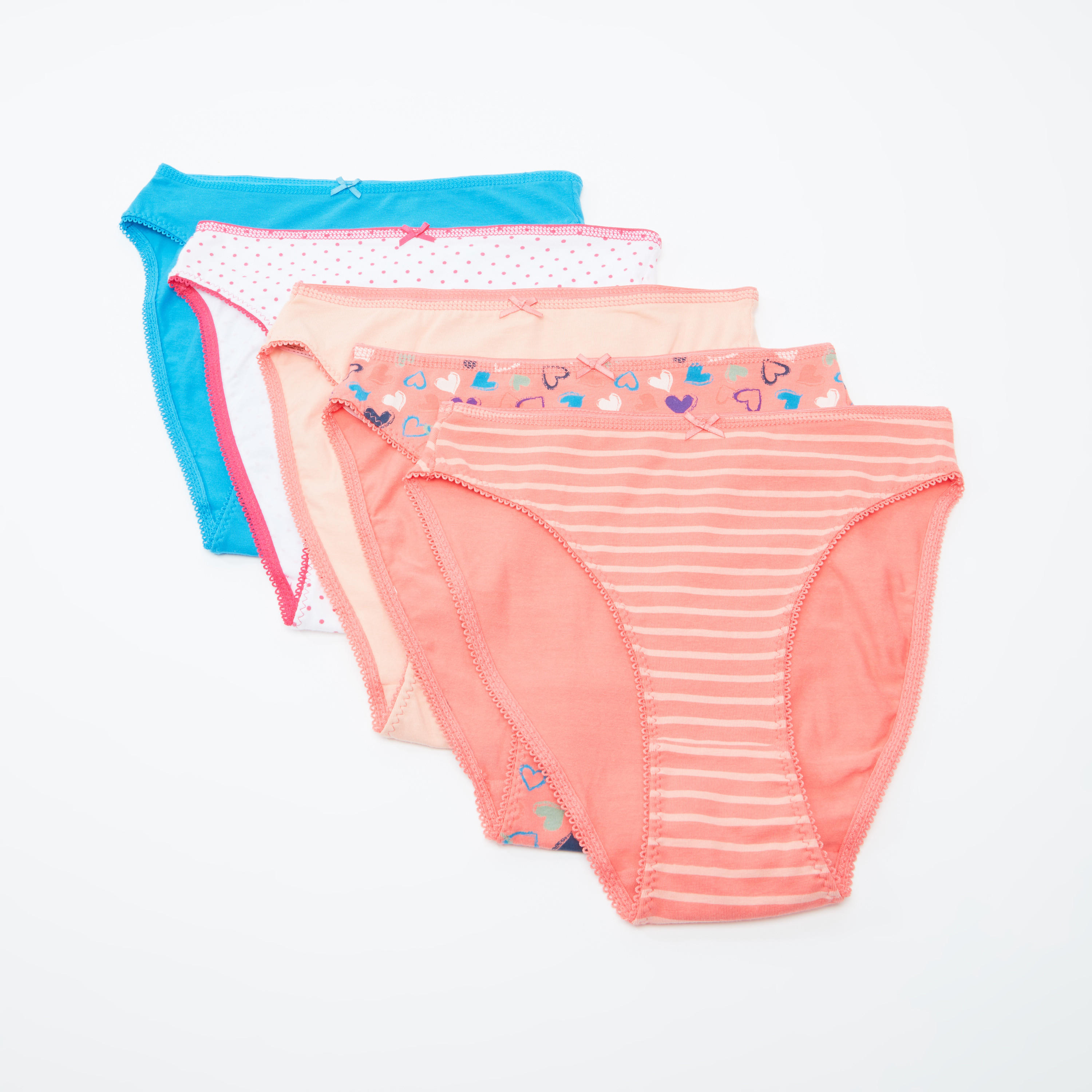 Set of 5 - Sustainable Assorted High Leg Briefs-women-clothing-lingerie-panties-image-1
