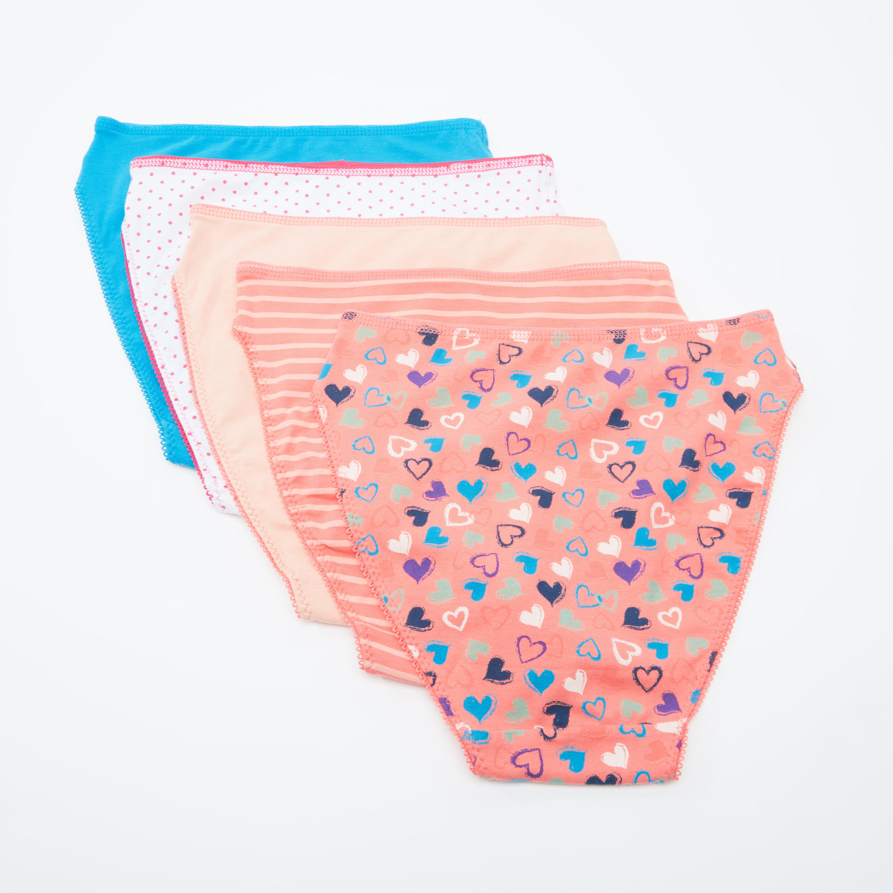 Set of 5 - Sustainable Assorted High Leg Briefs-women-clothing-lingerie-panties-image-2