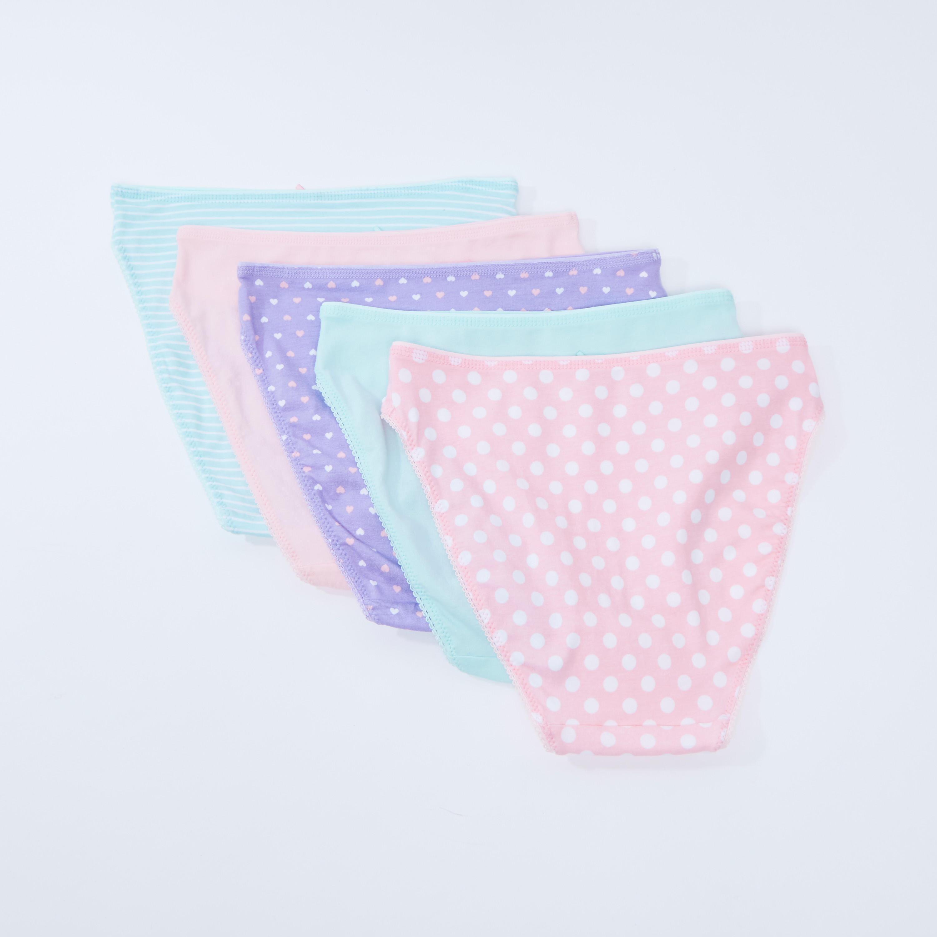 سراويل داخلية متنوعة بخصر مطّاطي - طقم من 5 قطع-women-clothing-lingerie-panties-image-3