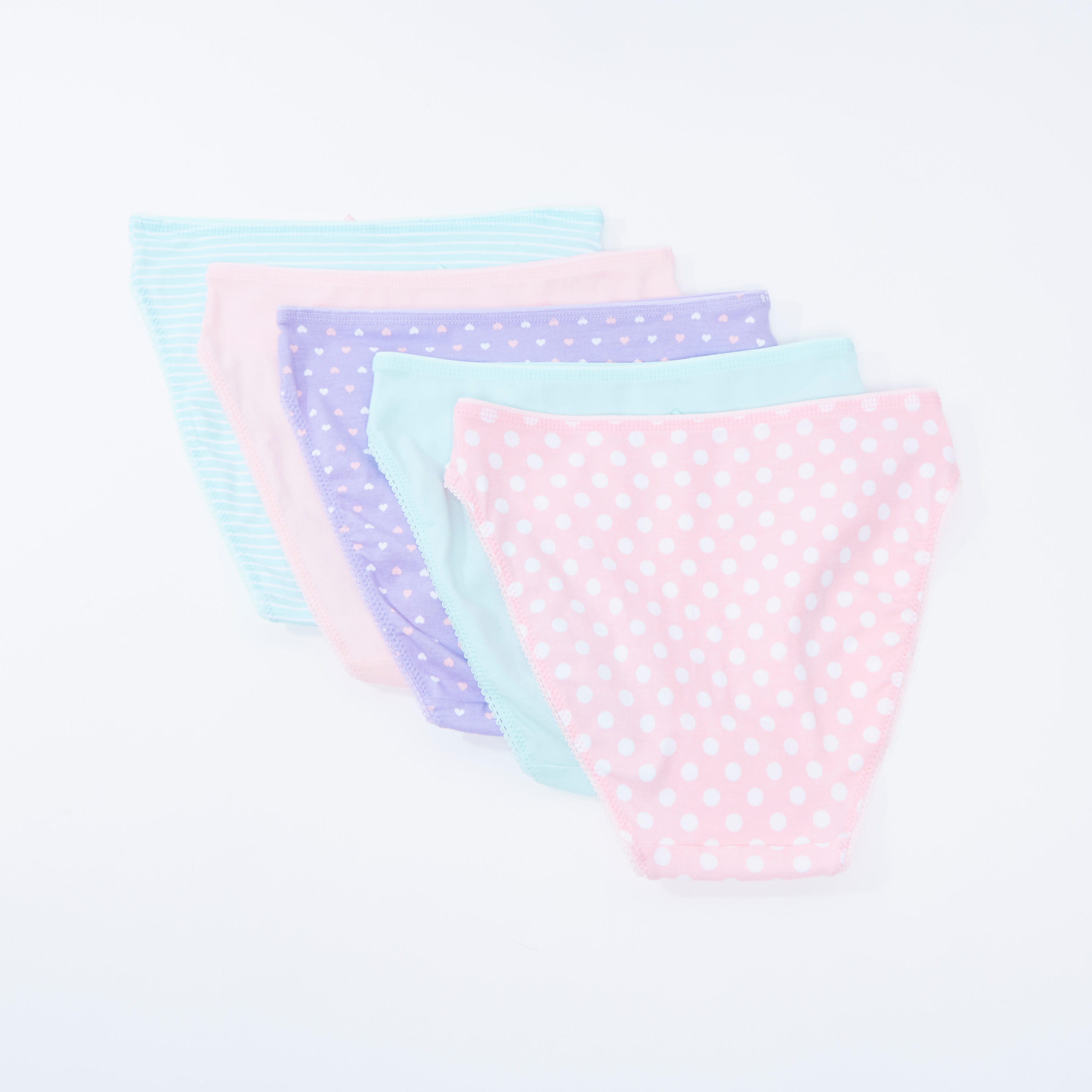 سراويل داخلية متنوعة بخصر مطّاطي - طقم من 5 قطع-women-clothing-lingerie-panties-image-4