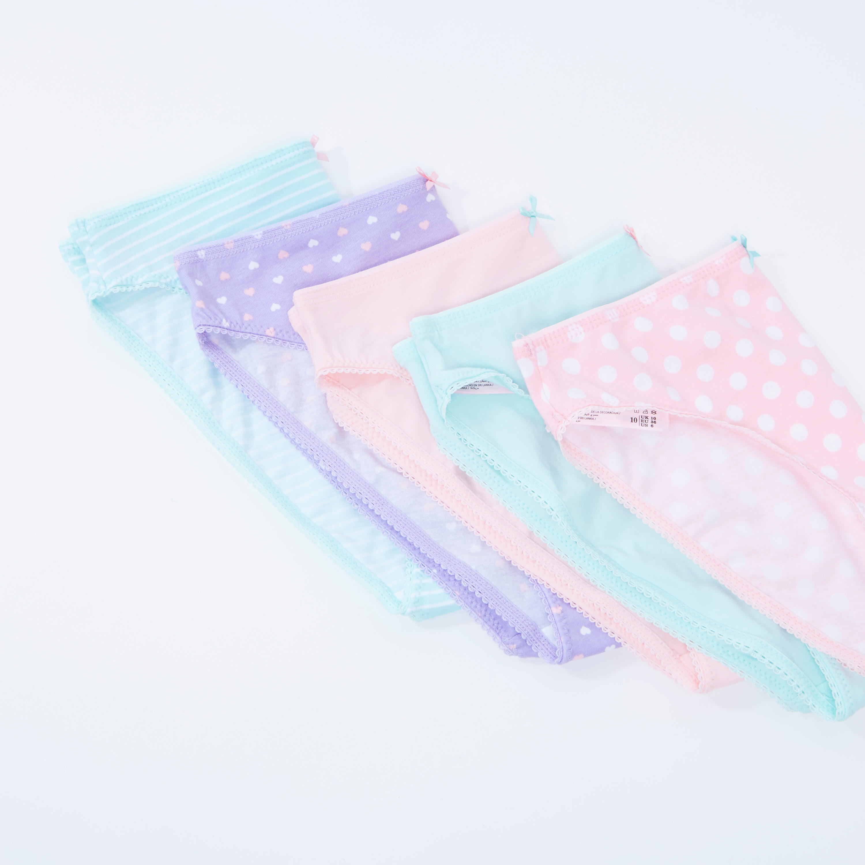 سراويل داخلية متنوعة بخصر مطّاطي - طقم من 5 قطع-women-clothing-lingerie-panties-image-6