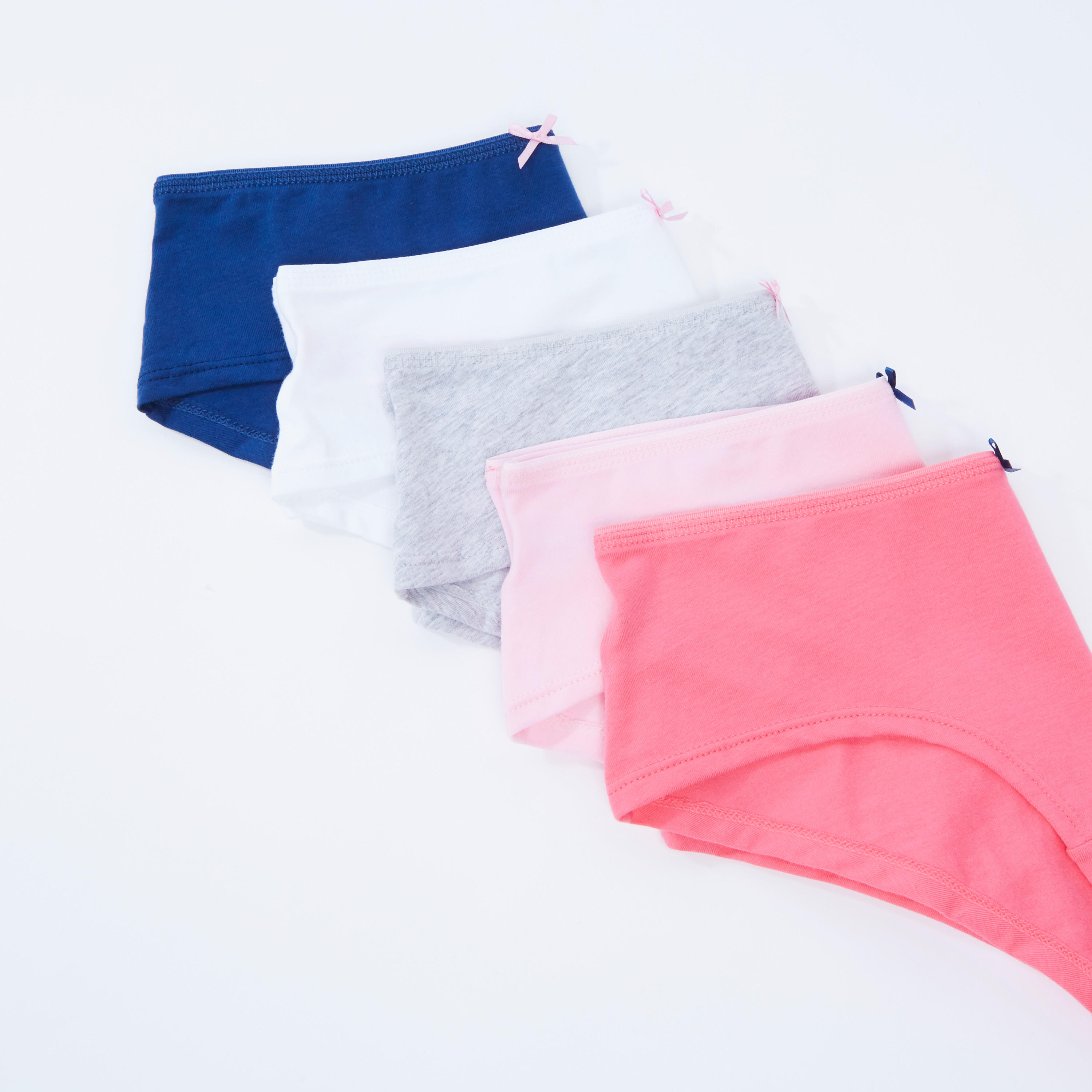 سراويل داخلية مستدامة سادة بفيونكة - طقم من 5 قطع-women-clothing-lingerie-panties-image-3