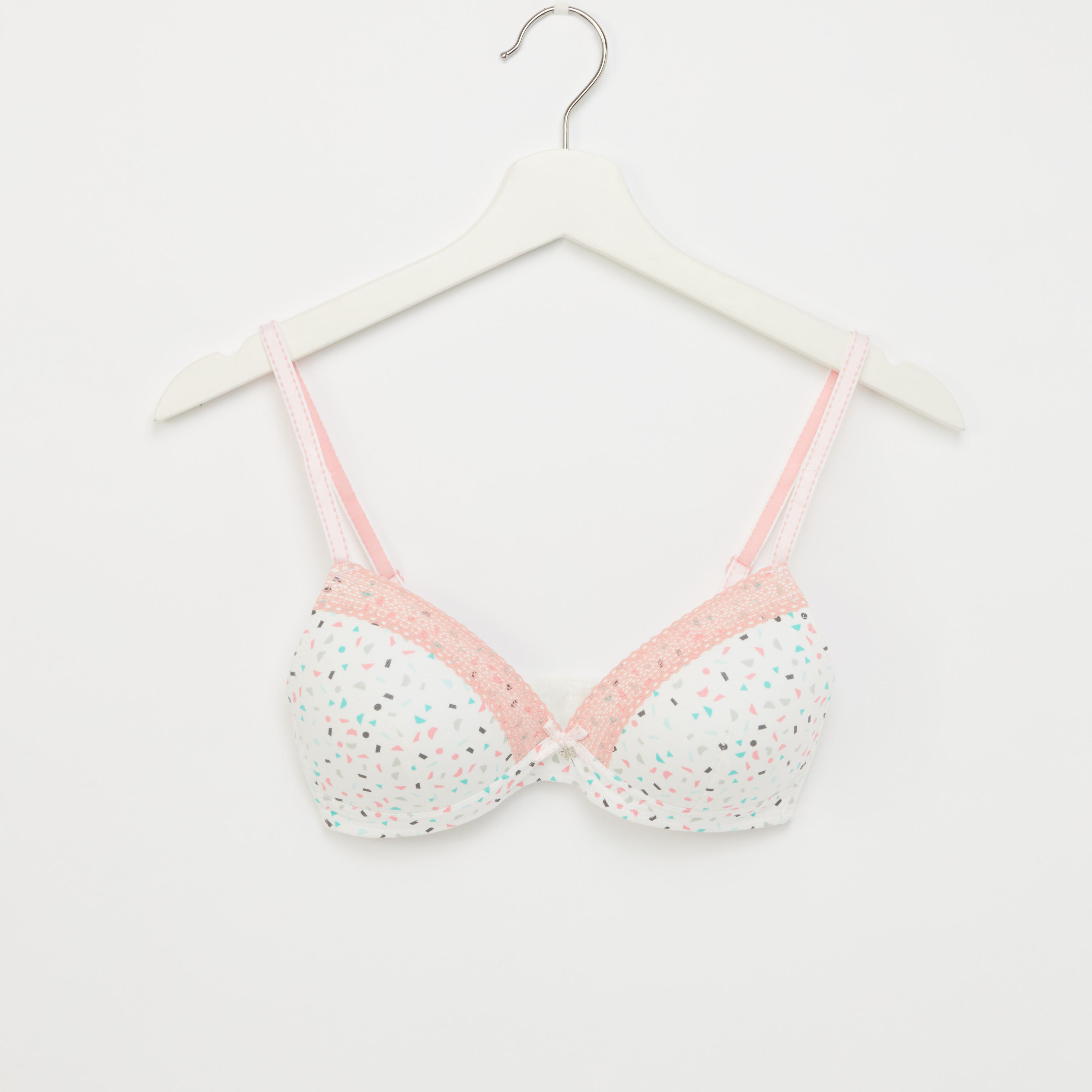 صدريّة تيشيرت بتفاصيل دانتيل وخطاف إغلاق - طقم من قطعتين-women-clothing-lingerie-bras-image-4