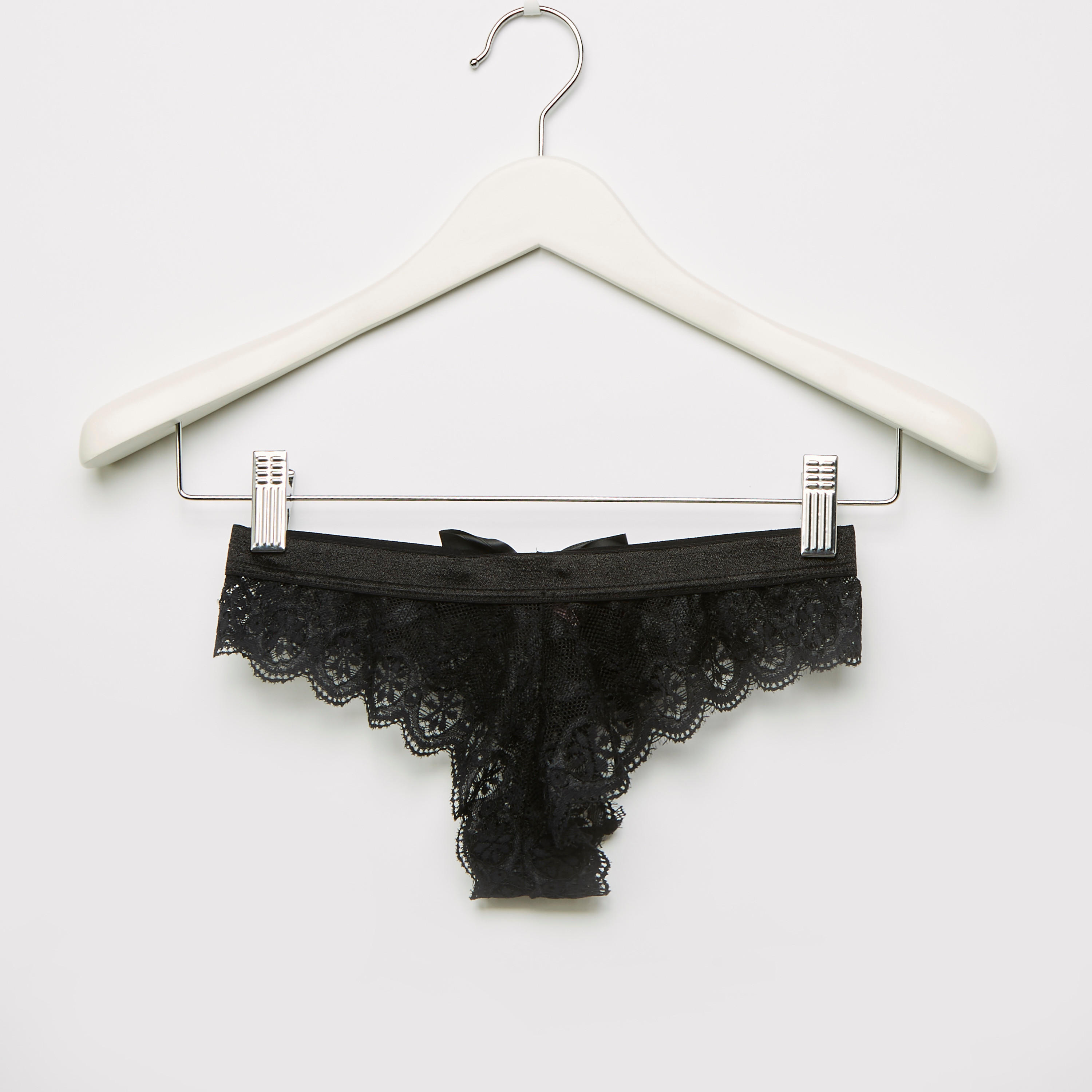 سراويل داخلية بوي شورت بخصر مطّاطي عريض وفيونكة-women-clothing-lingerie-panties-image-2