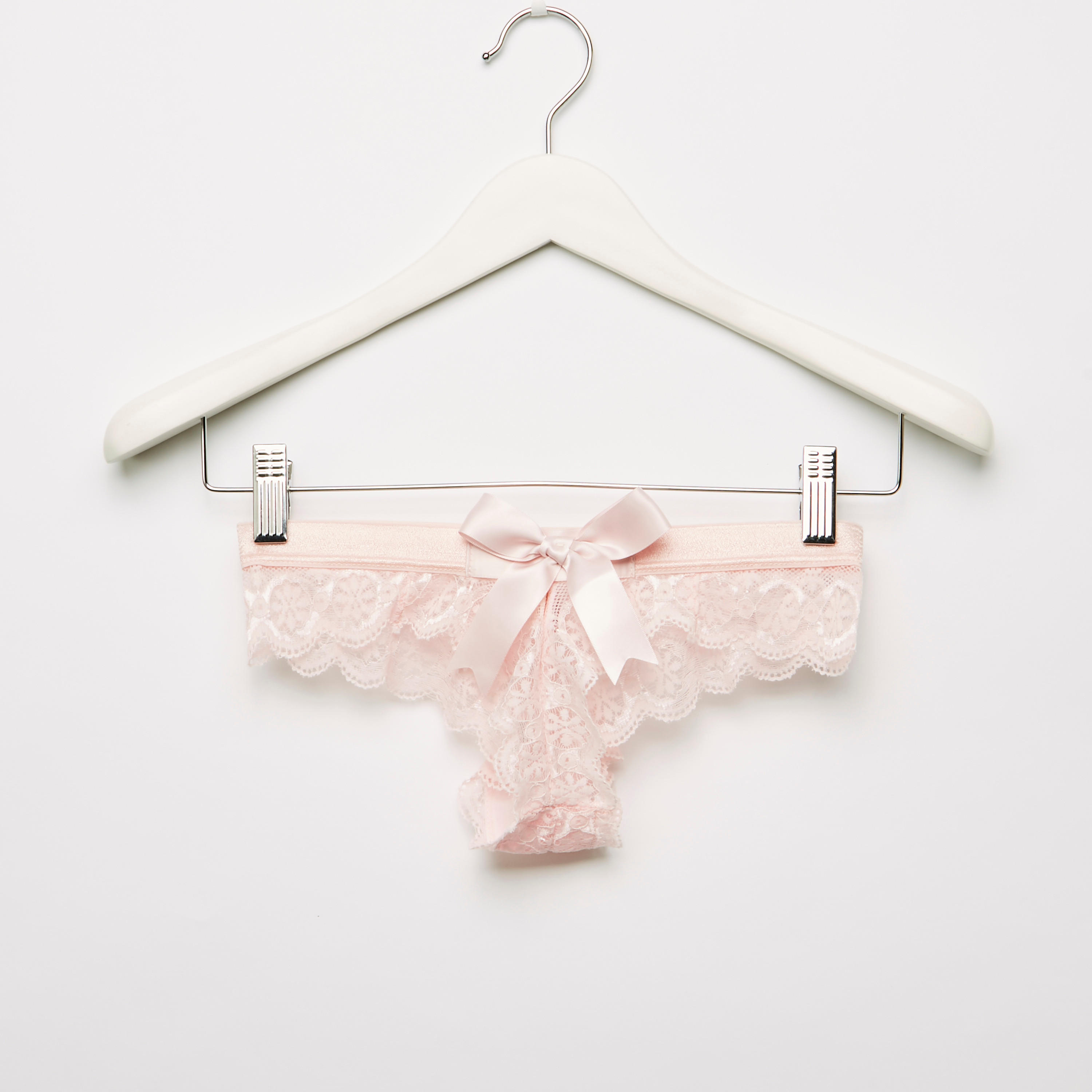 Lace Briefs with Bow Detail and Wide Elasticised Waistband-women-clothing-lingerie-panties-image-1