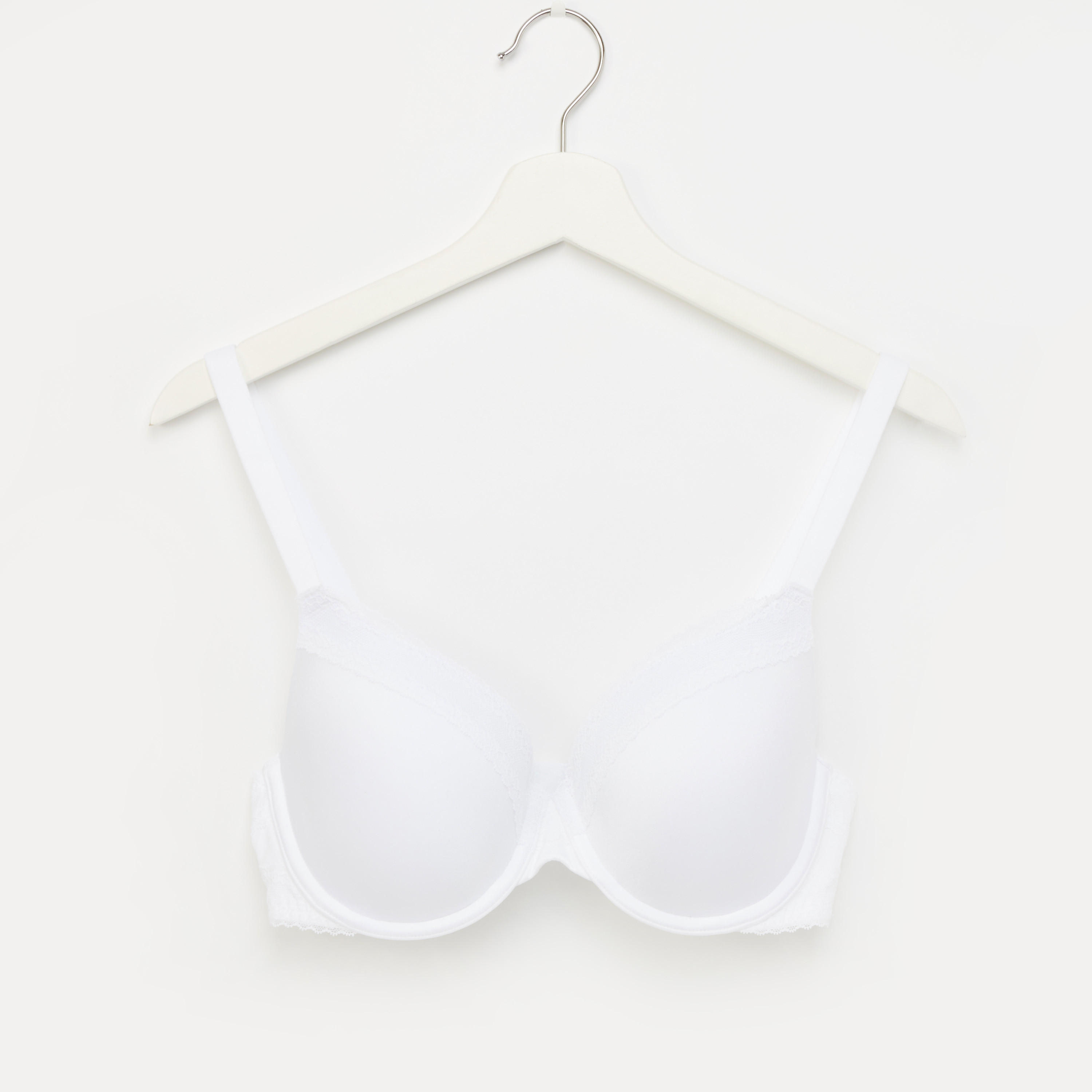 صدرية سادة مبطنة بتفاصيل دانتيل ومشبك إغلاق-women-clothing-lingerie-bras-image-1