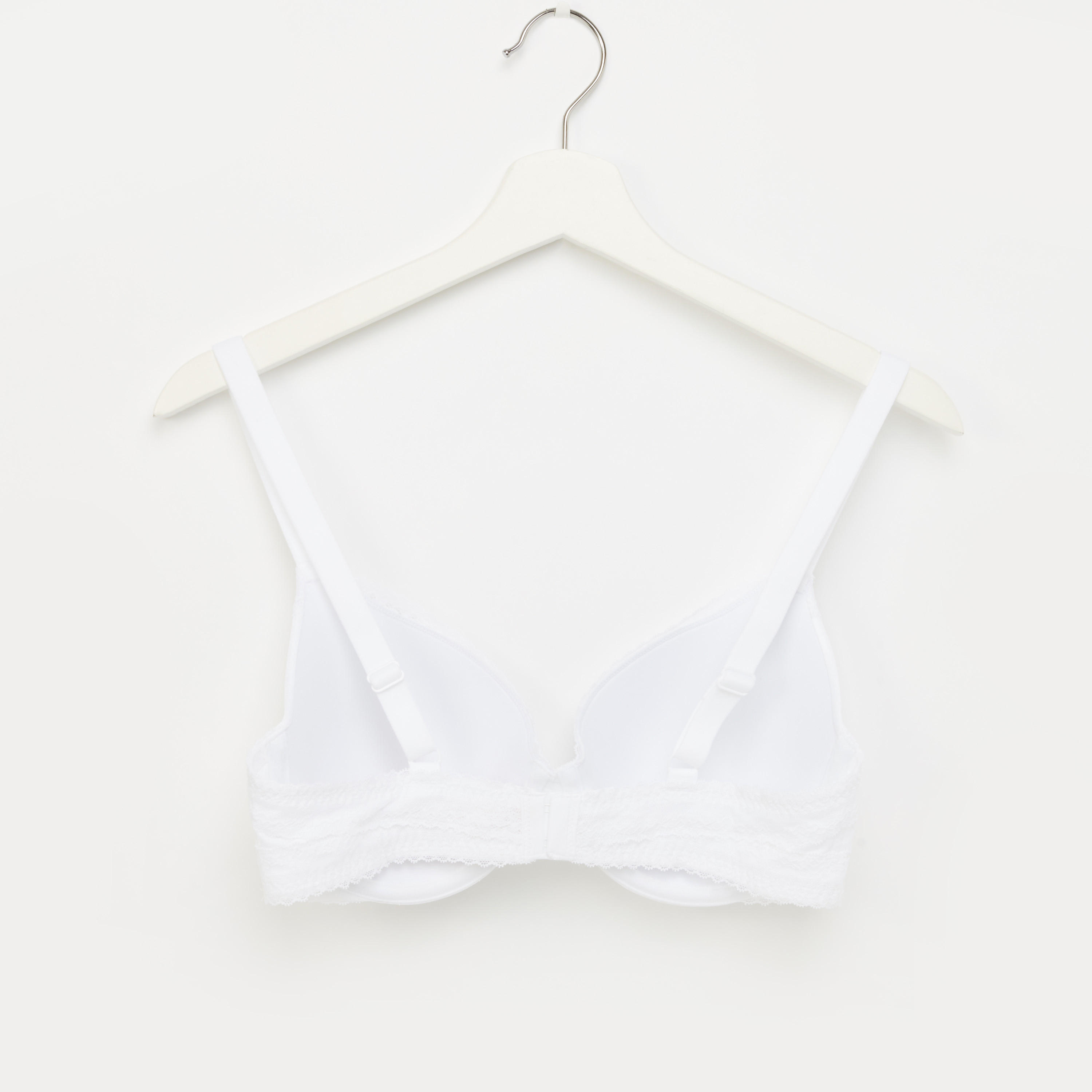 صدرية سادة مبطنة بتفاصيل دانتيل ومشبك إغلاق-women-clothing-lingerie-bras-image-2