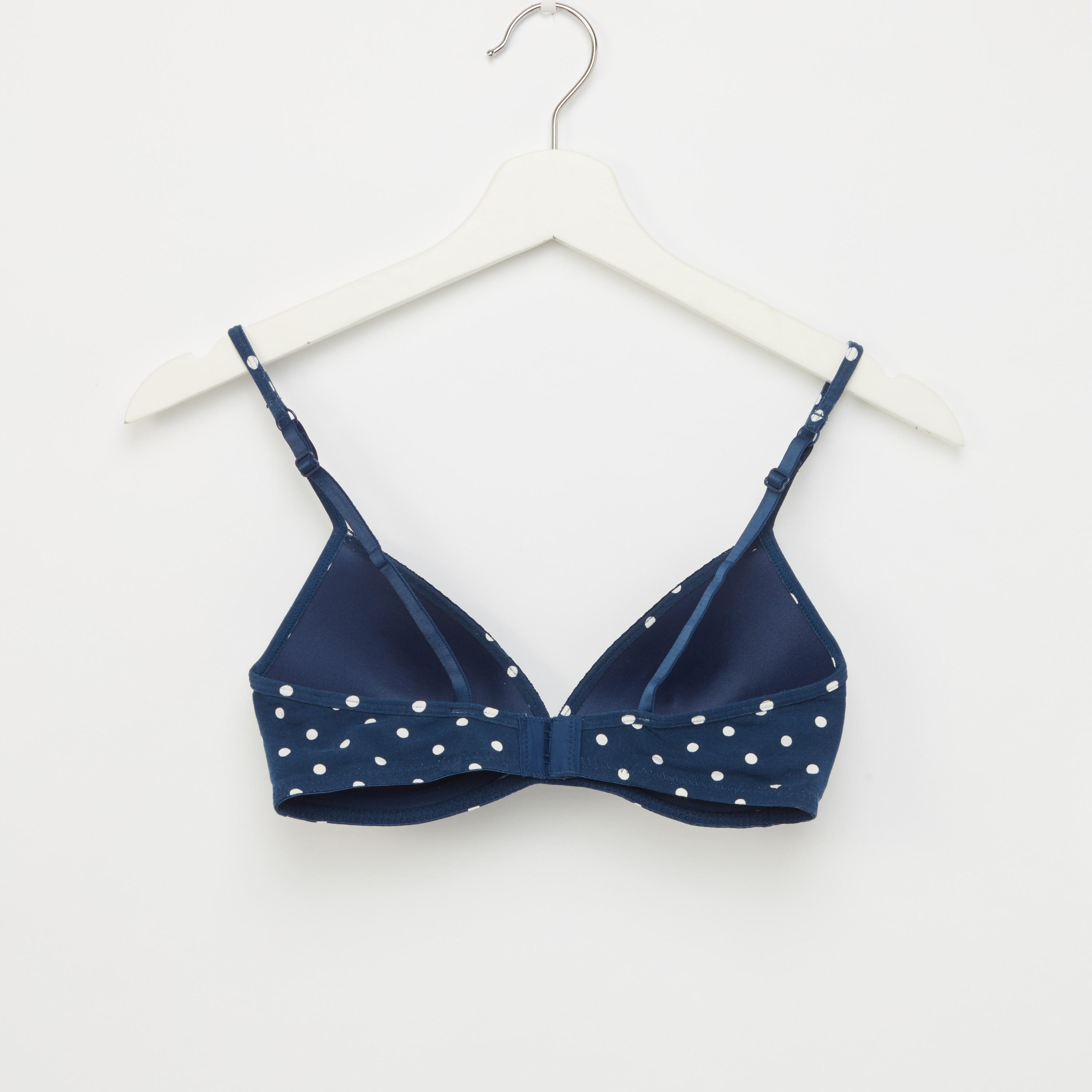 صدريّة تيشيرت بمشبك إغلاق وطبعات منقّطة - طقم من قطعتين-women-clothing-lingerie-bras-image-3