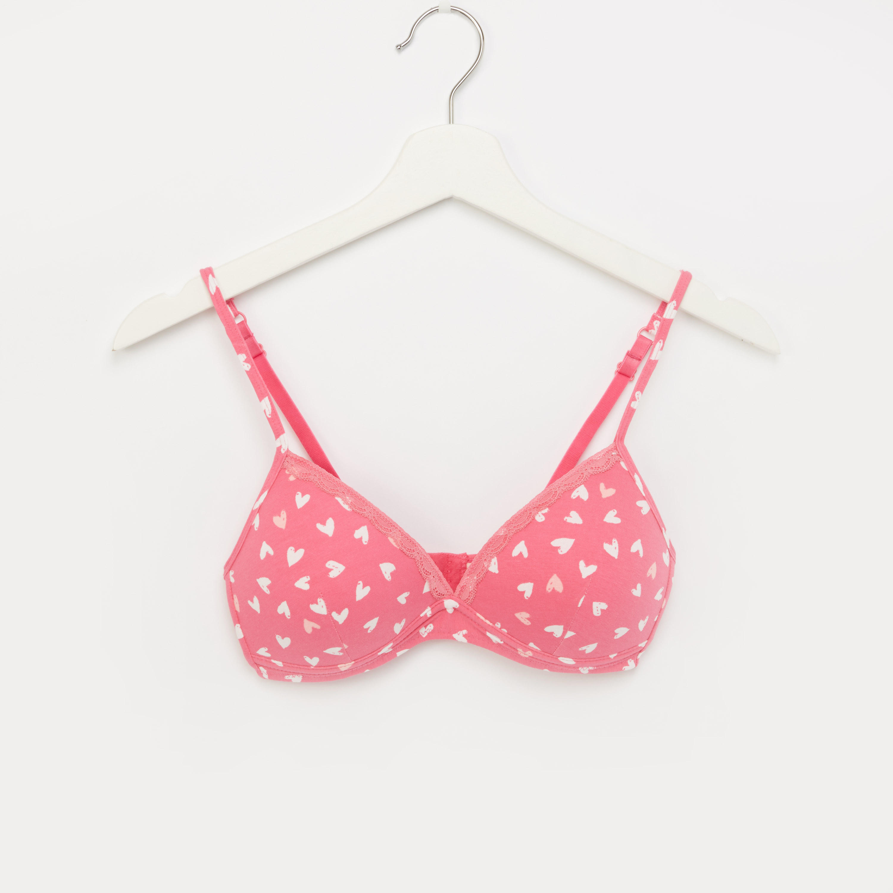 صدريّة تيشيرت مبطّنة بمشبك إغلاق ناعم - طقم من قطعتين-women-clothing-lingerie-bras-image-2