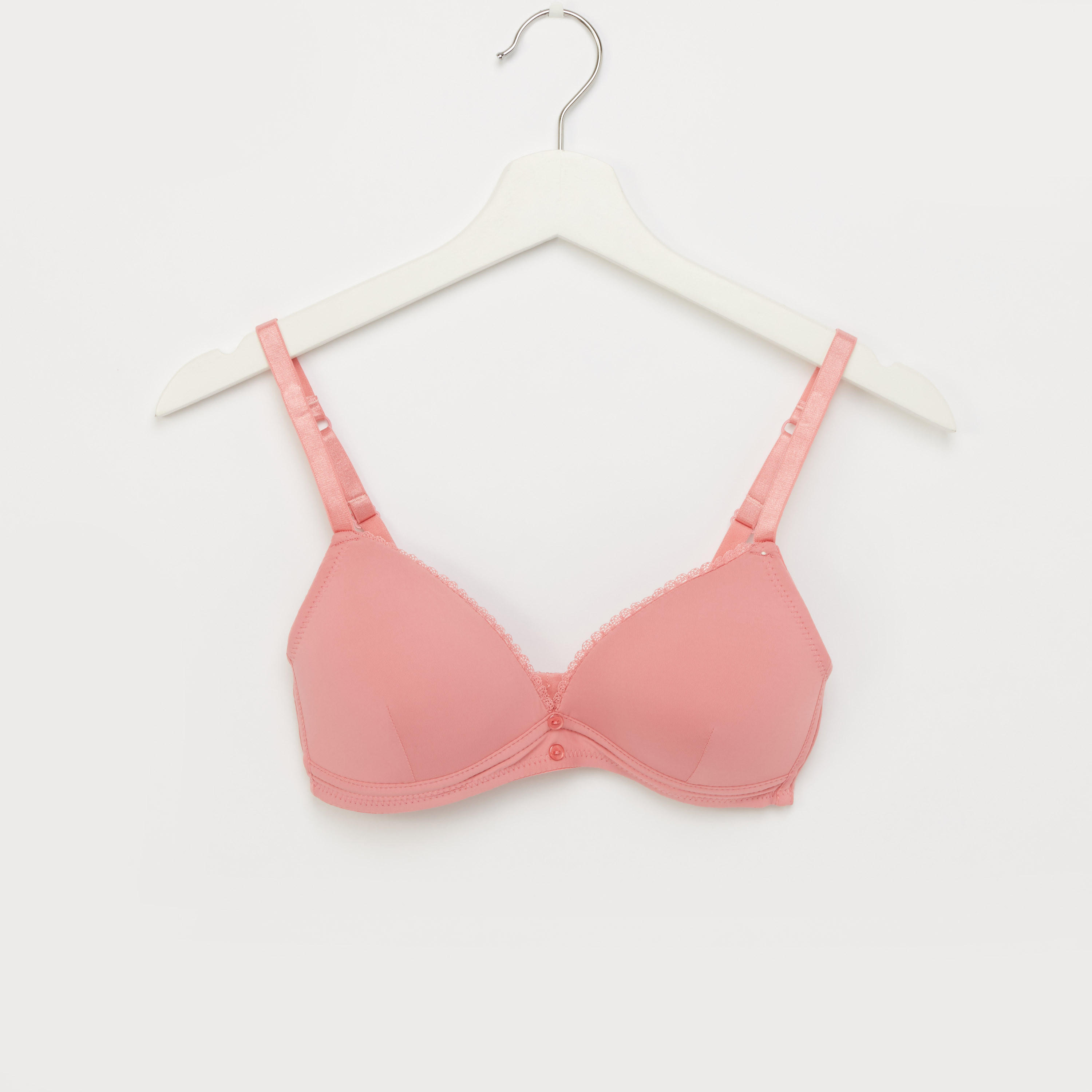 صدريّة تيشيرت بتفاصيل دانتيل وخطاف إغلاق - طقم من قطعتين-women-clothing-lingerie-bras-image-2