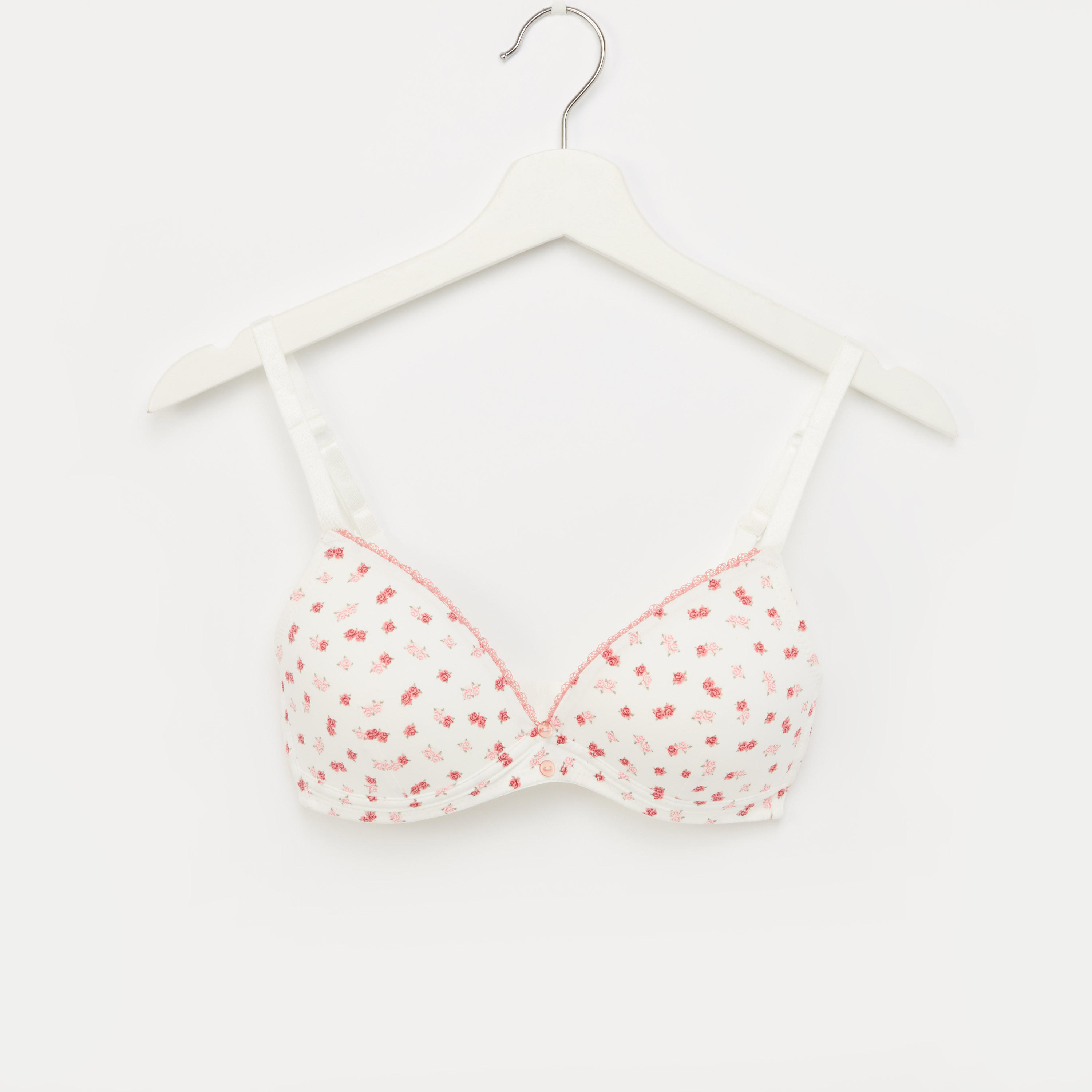 صدريّة تيشيرت بتفاصيل دانتيل وخطاف إغلاق - طقم من قطعتين-women-clothing-lingerie-bras-image-3