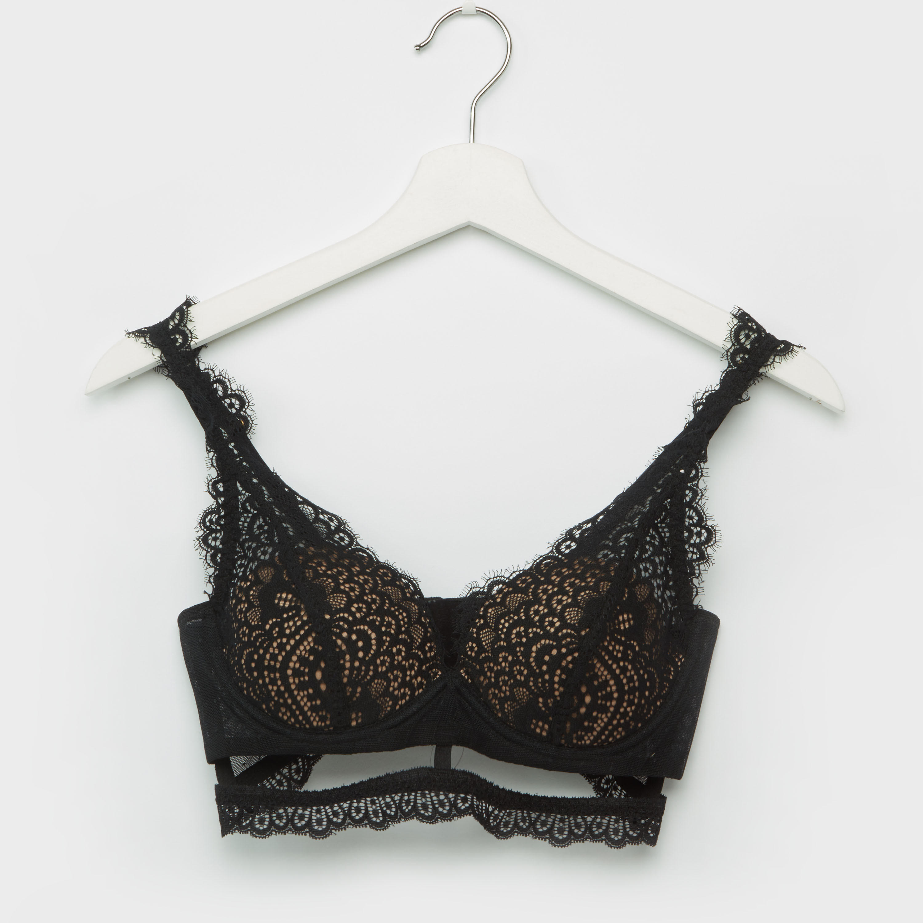 طقم سراويل داخلية وصدريّة ديمي دانتيل مبطّنة-women-clothing-lingerie-lingeriesets-image-2