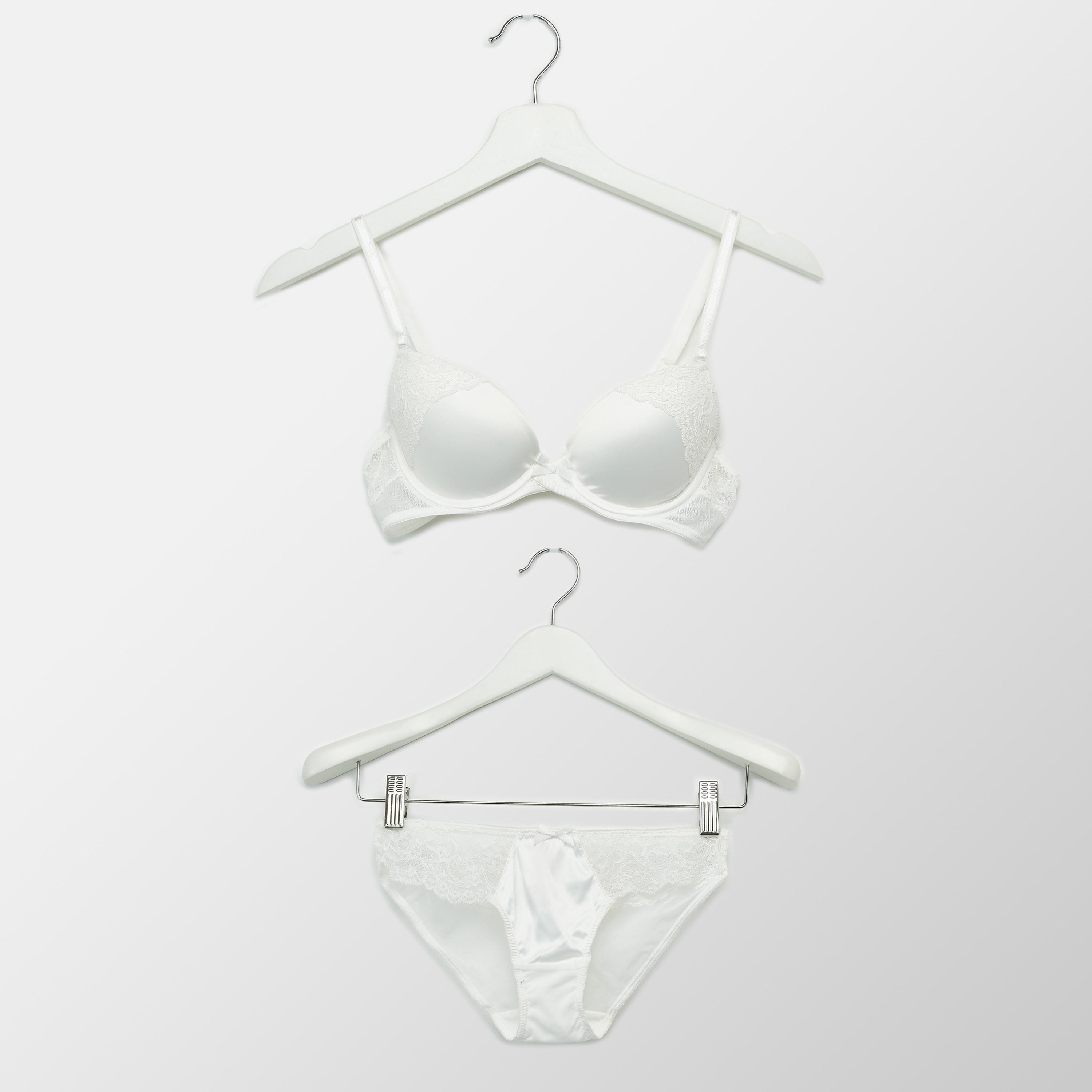 طقم سراويل داخلية وصدريّة ديمي دانتيل مبطّنة-women-clothing-lingerie-bras-image-1