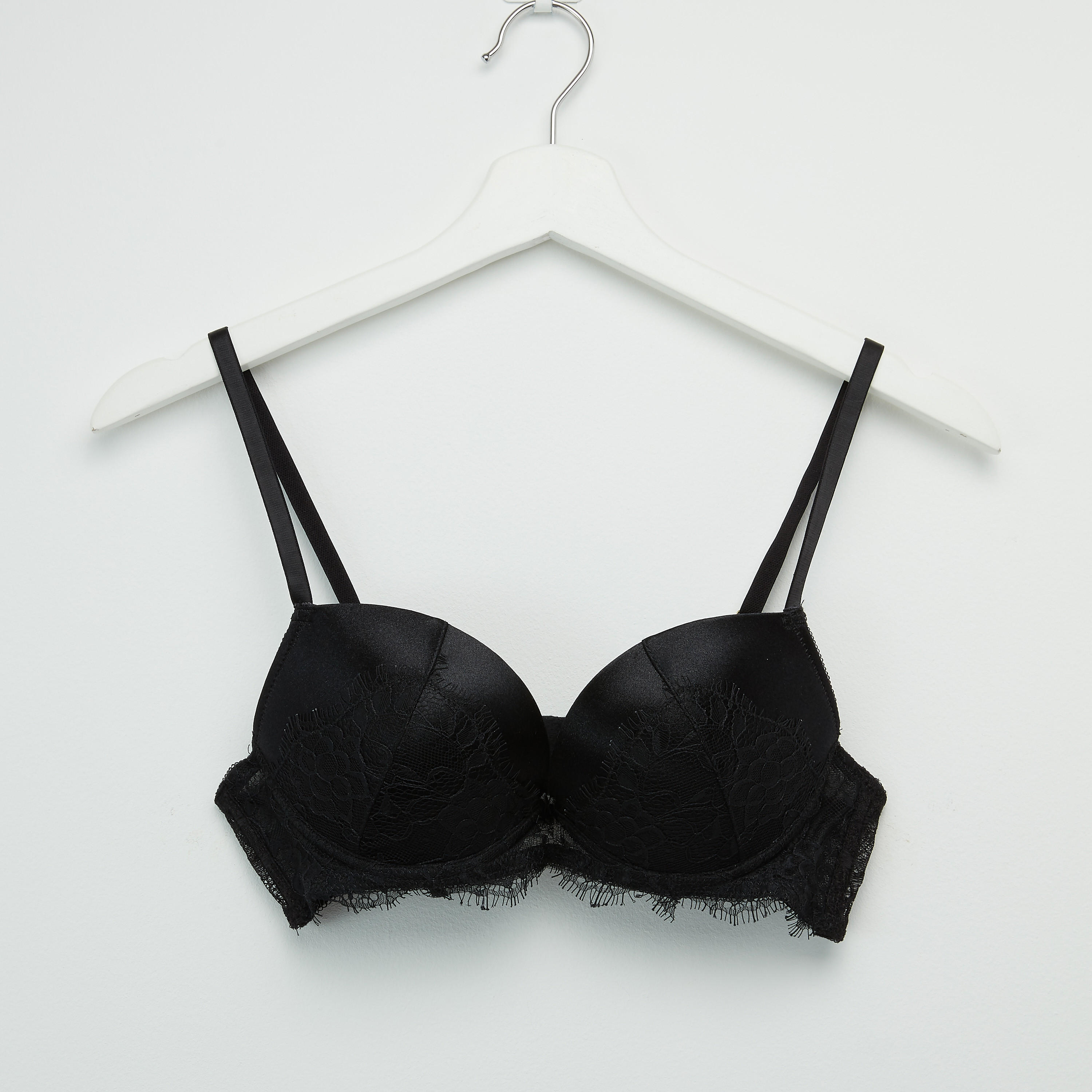 طقم سراويل بيكيني وصدريّة ديمي مبطّنة بتفاصيل دانتيل-women-clothing-lingerie-lingeriesets-image-2