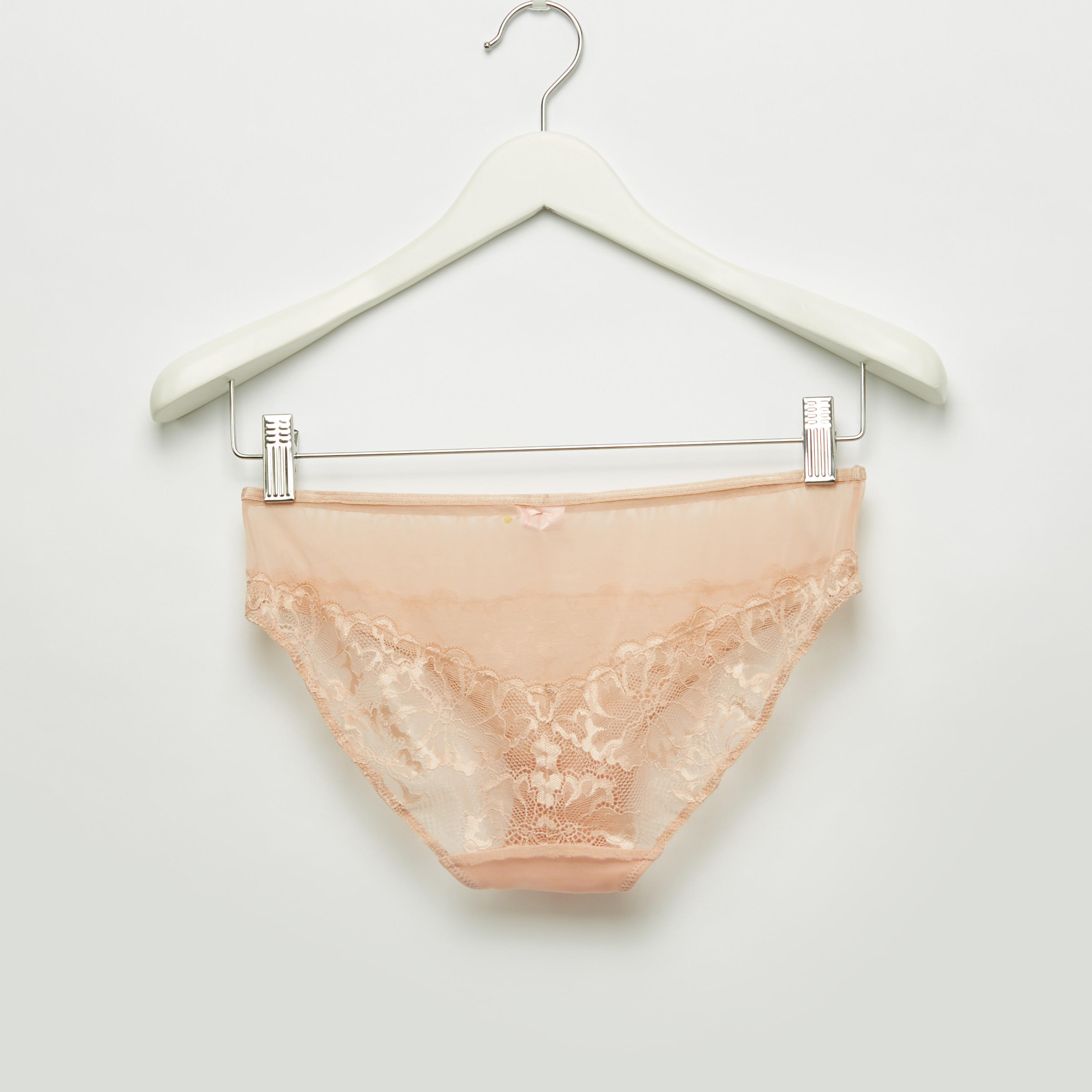 طقم سراويل بيكيني وصدريّة ديمي مبطّنة بتفاصيل دانتيل-women-clothing-lingerie-lingeriesets-image-5