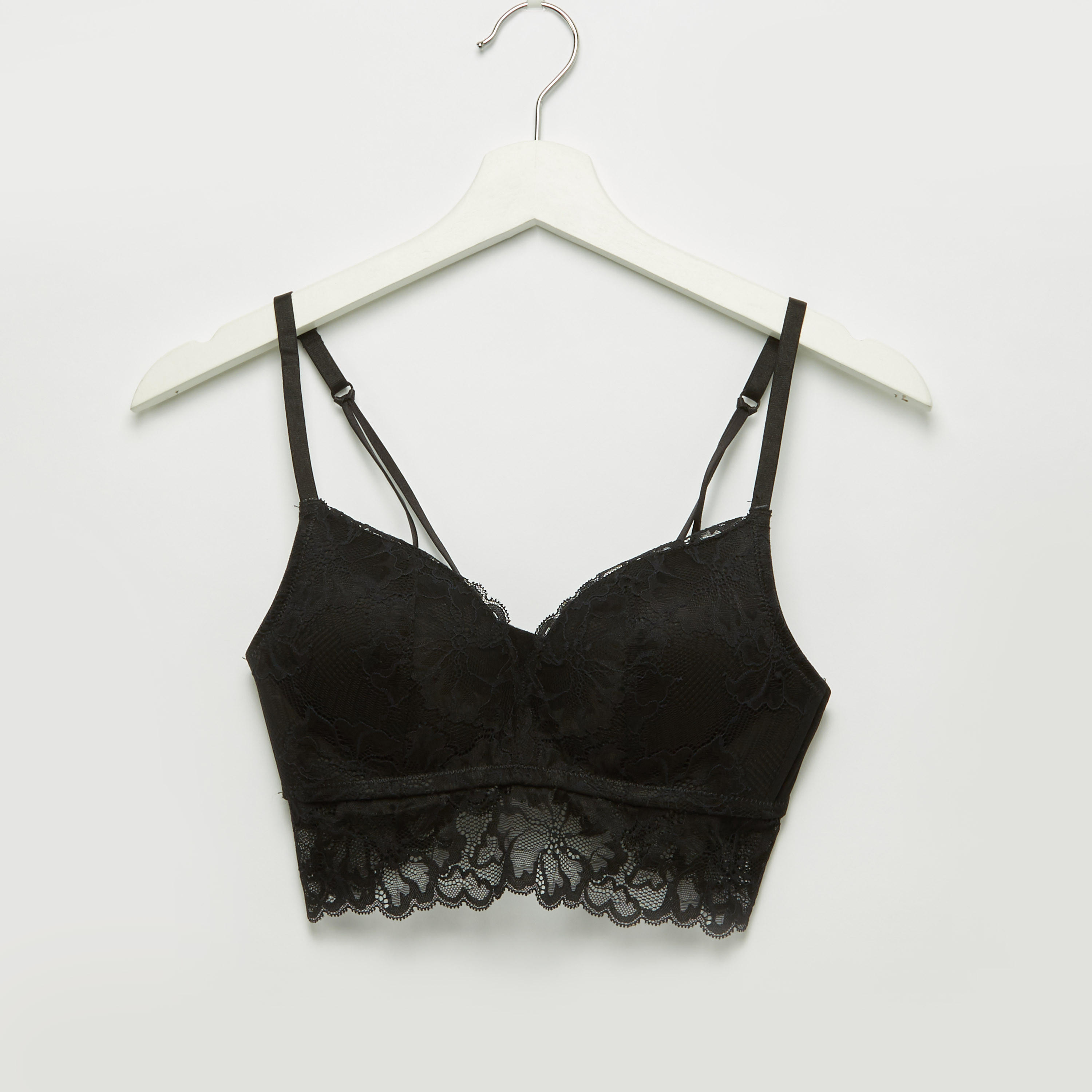 طقم سراويل بيكيني وصدريّة ديمي مبطّنة بتفاصيل دانتيل-women-clothing-lingerie-lingeriesets-image-7
