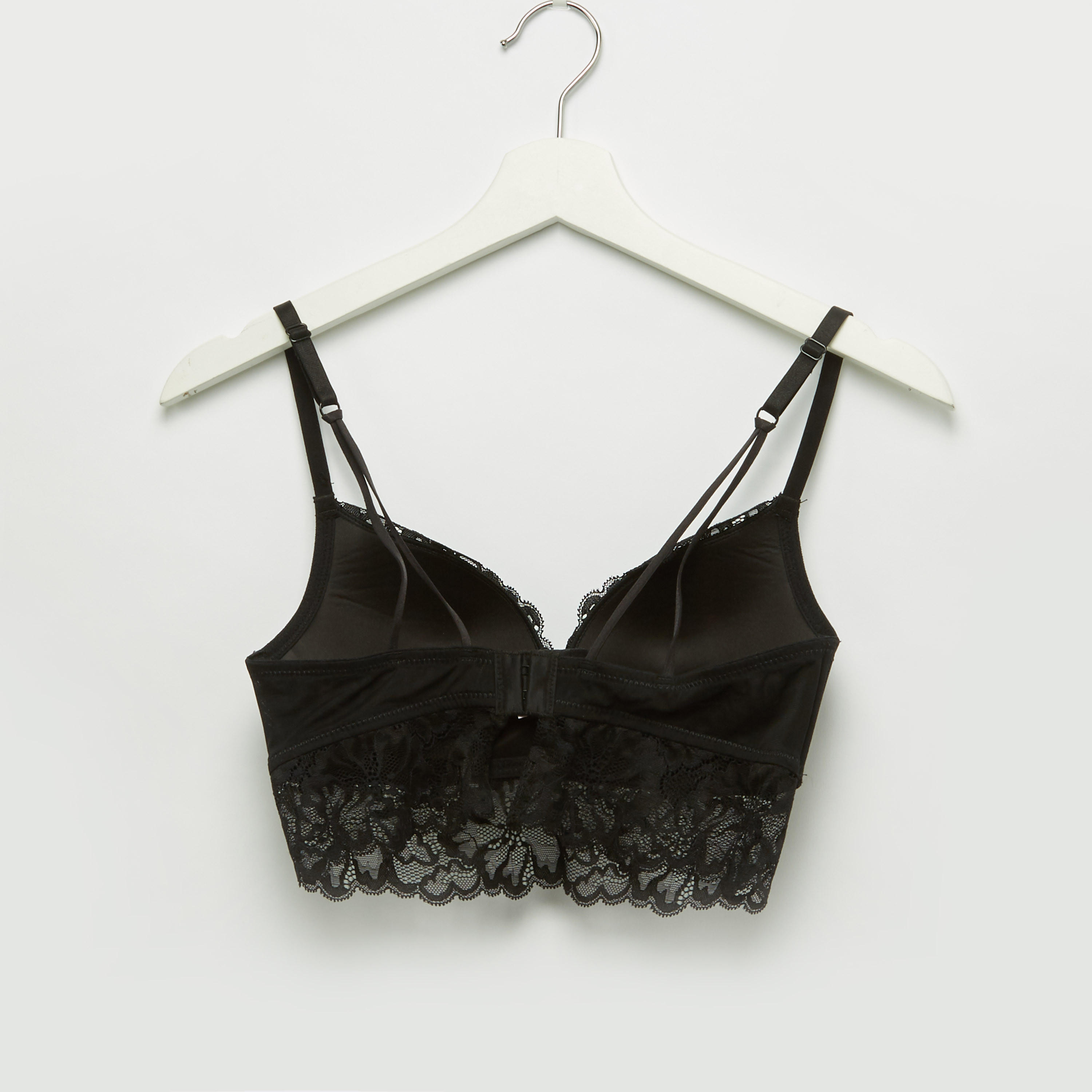 طقم سراويل بيكيني وصدريّة ديمي مبطّنة بتفاصيل دانتيل-women-clothing-lingerie-lingeriesets-image-8