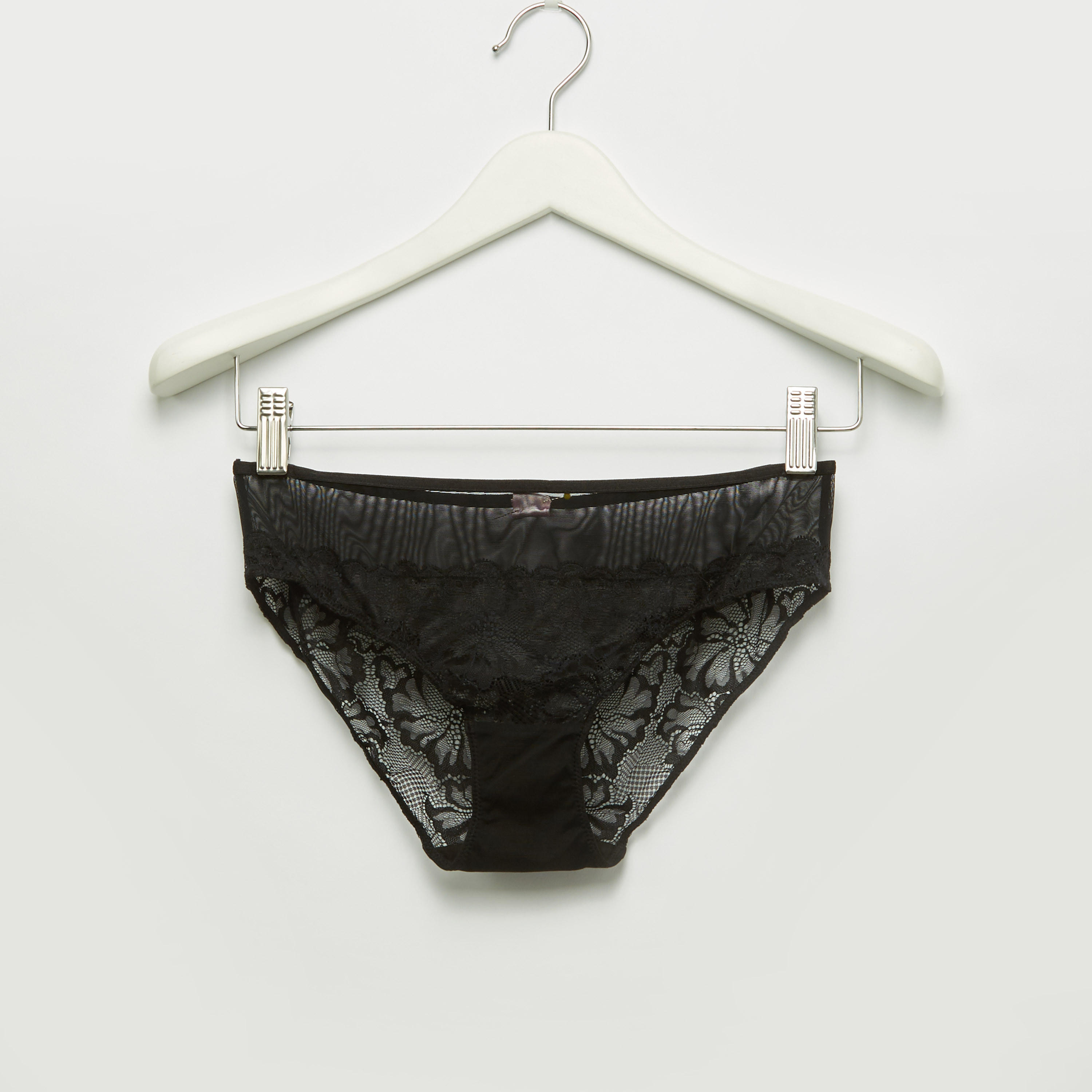 طقم سراويل بيكيني وصدريّة ديمي مبطّنة بتفاصيل دانتيل-women-clothing-lingerie-lingeriesets-image-9