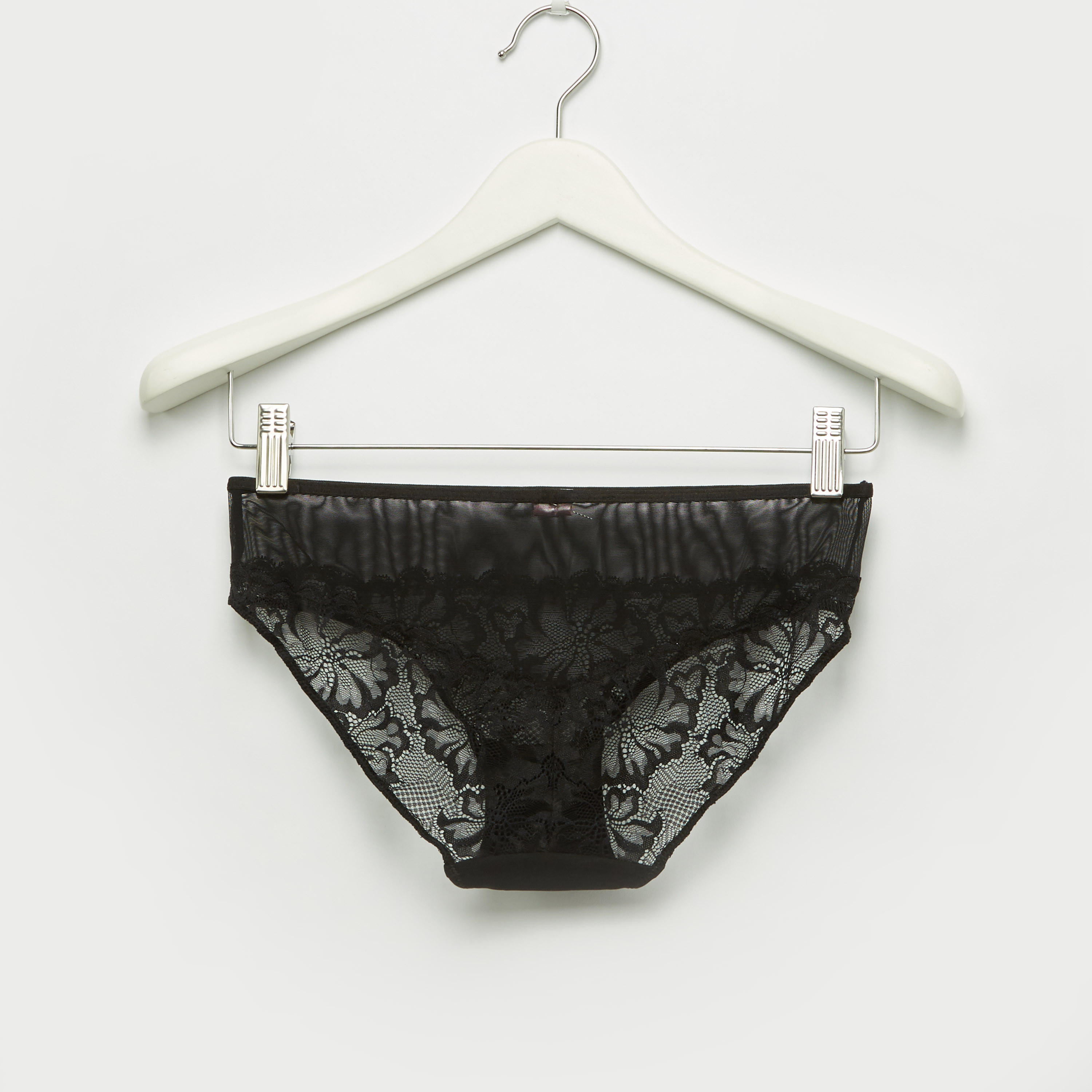 طقم سراويل بيكيني وصدريّة ديمي مبطّنة بتفاصيل دانتيل-women-clothing-lingerie-lingeriesets-image-10