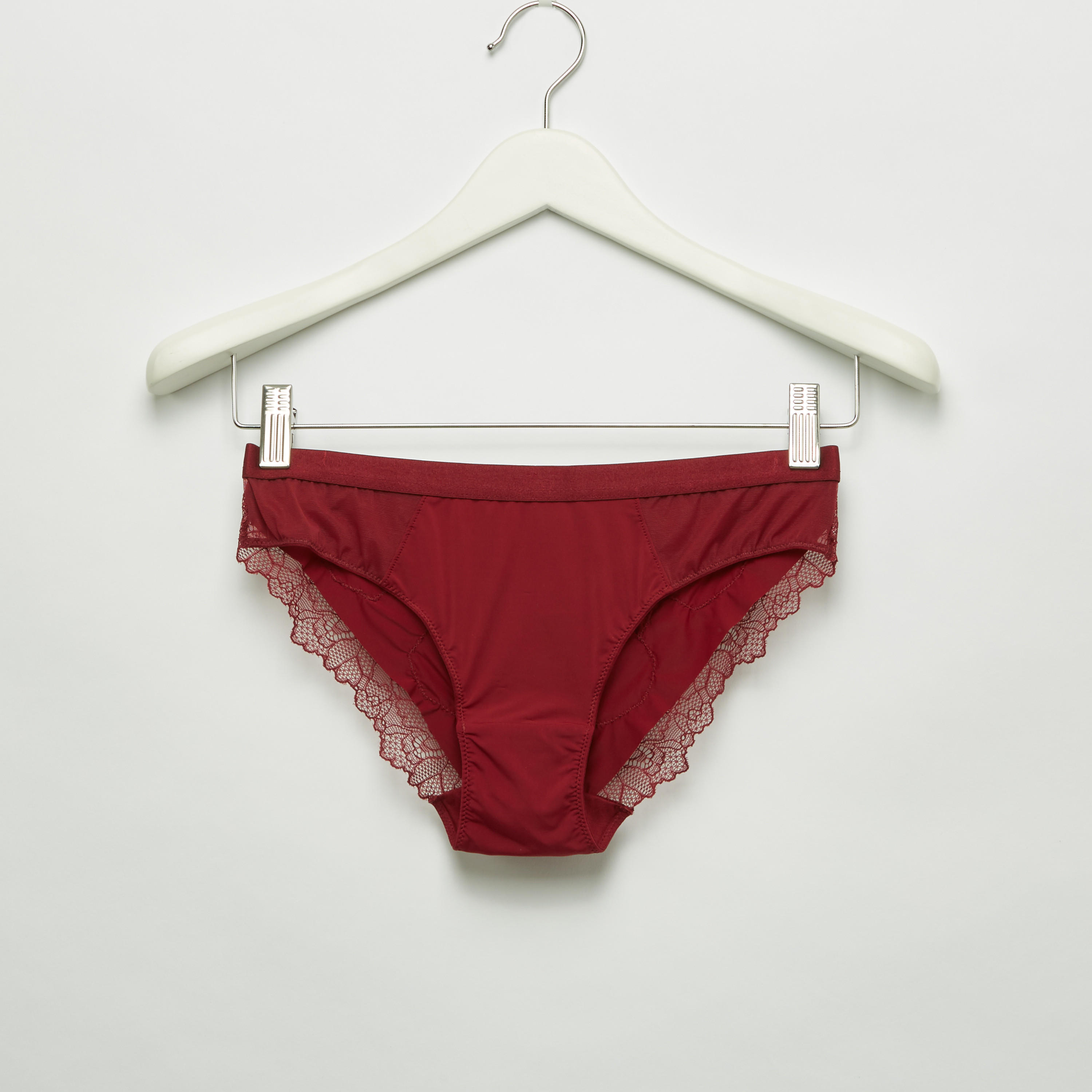طقم سراويل داخلية وصدريّة ديمي مبطّنة بتفاصيل دانتيل-women-clothing-lingerie-lingeriesets-image-4