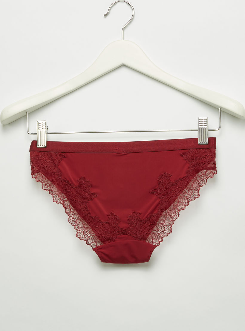 طقم سراويل داخلية وصدريّة ديمي مبطّنة بتفاصيل دانتيل-women-clothing-lingerie-lingeriesets-image-5