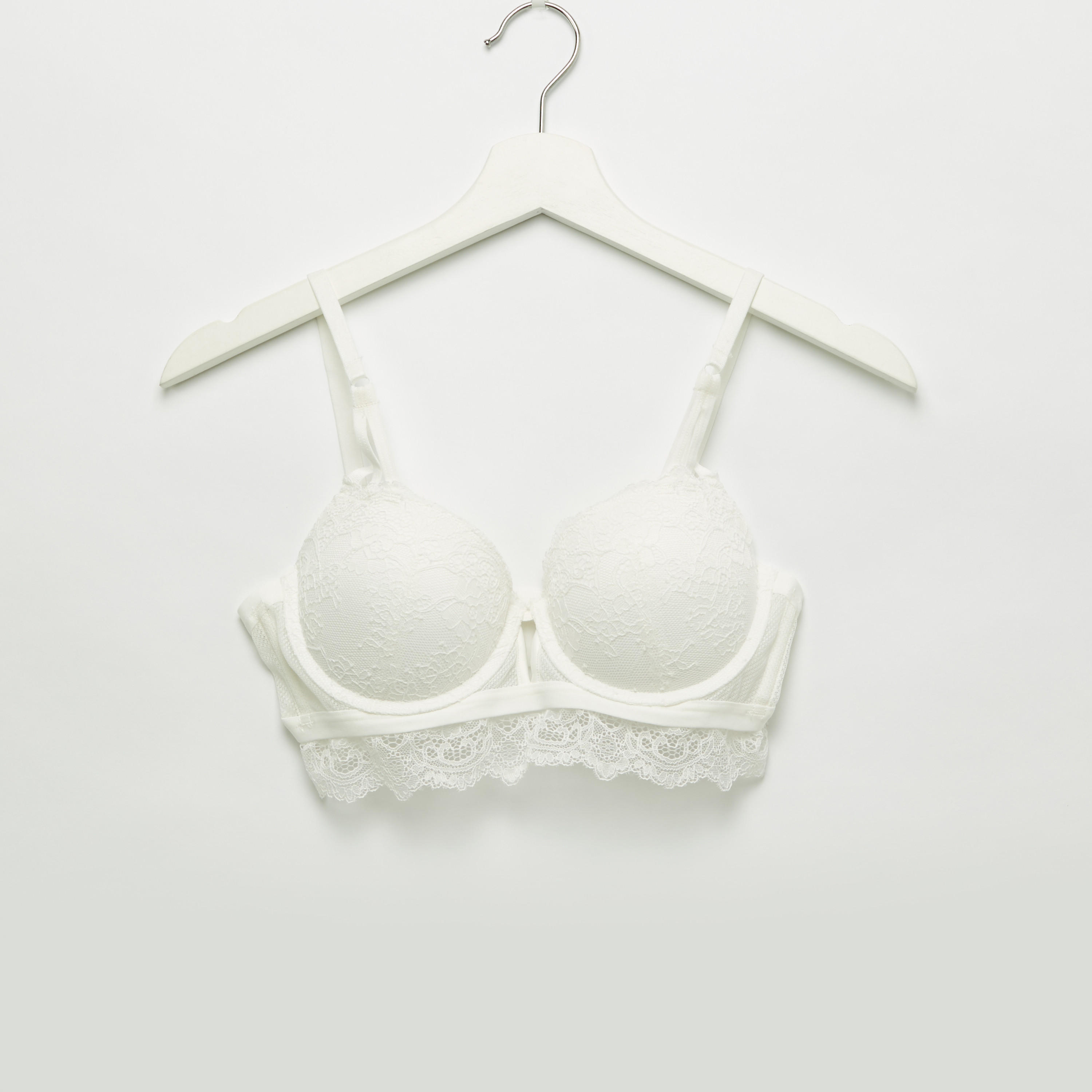 طقم سراويل داخلية وصدريّة ديمي مبطّنة بتفاصيل دانتيل-women-clothing-lingerie-lingeriesets-image-7