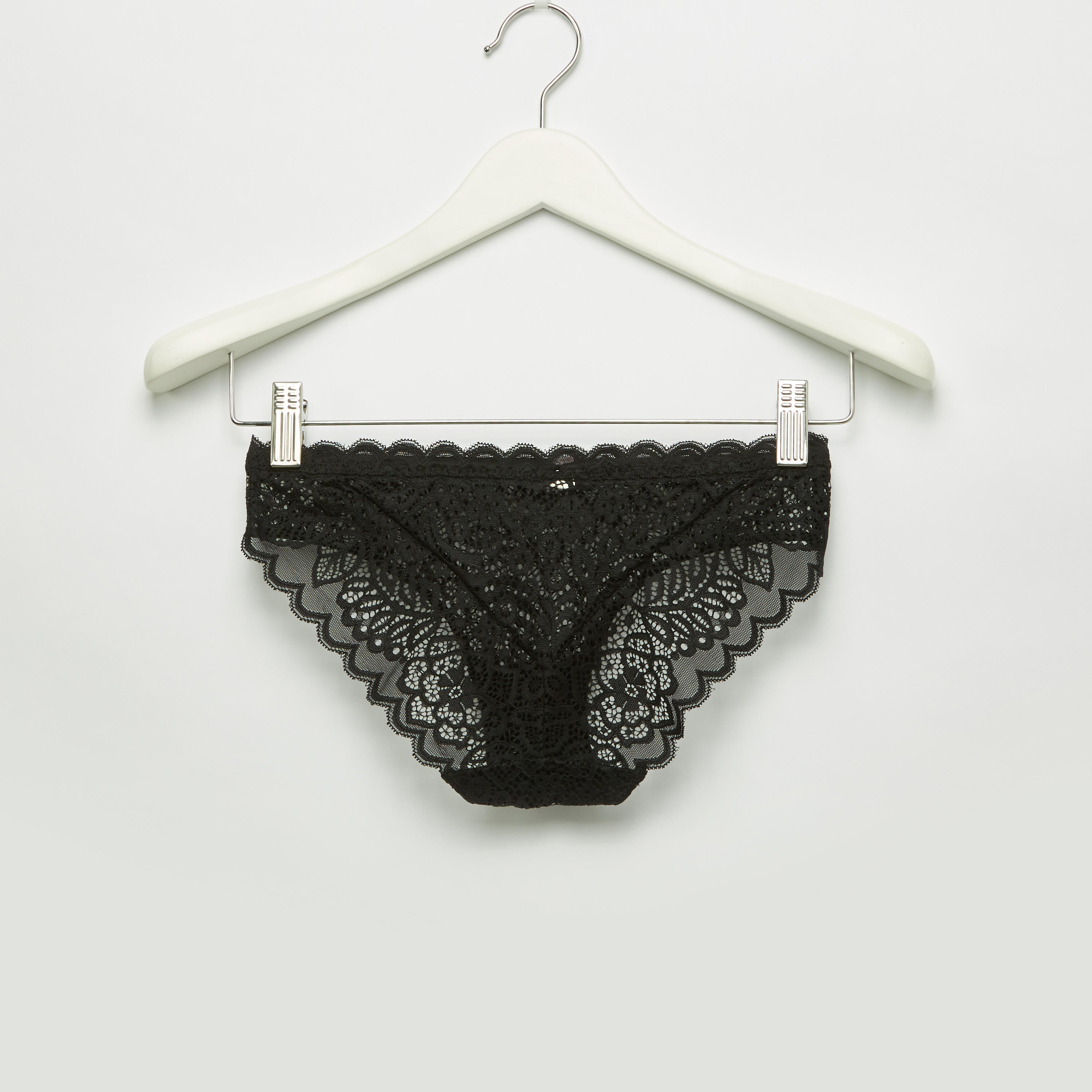 طقم سراويل داخلية وصدريّة ديمي مبطّنة بتفاصيل دانتيل-women-clothing-lingerie-lingeriesets-image-5